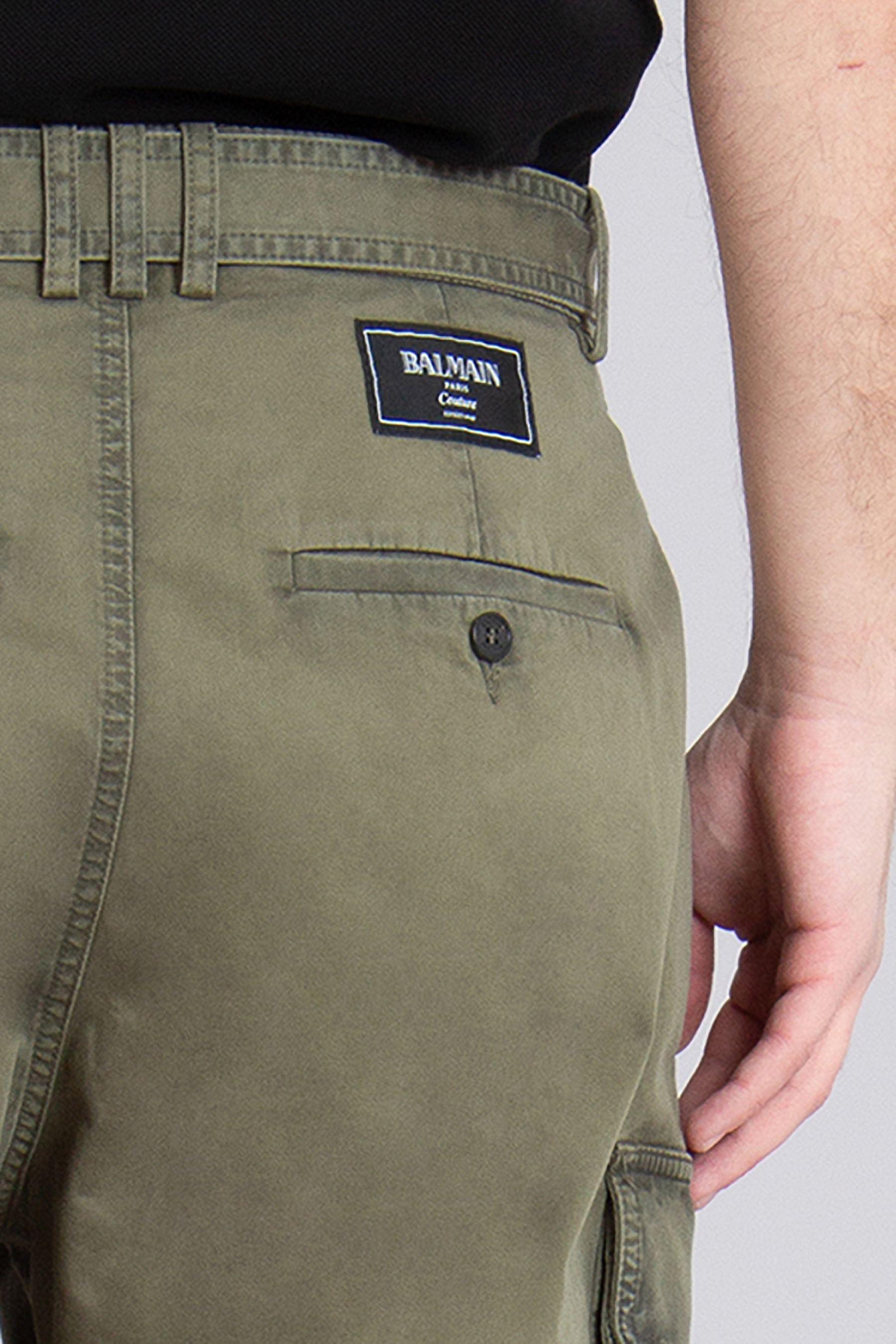 BALMAIN Regular Fit Cotton Stretch Cargo Pants BALMAIN Regular Fit Cotton Stretch Cargo Pants