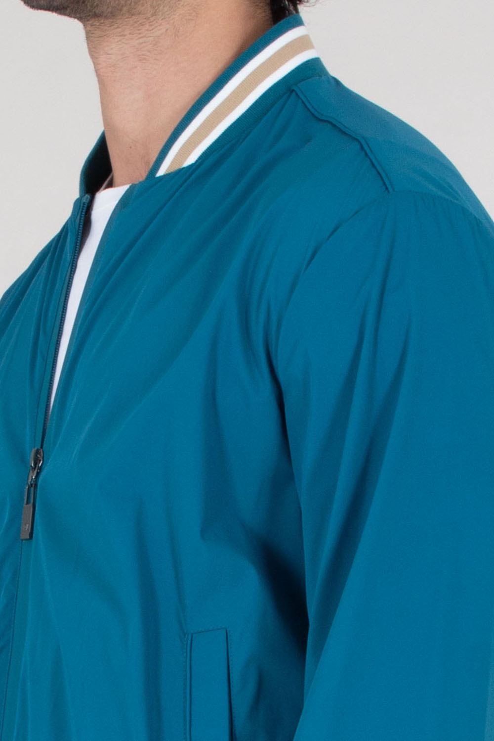 PAL ZILERI Regular Fit Nylon Bomber Jacket 