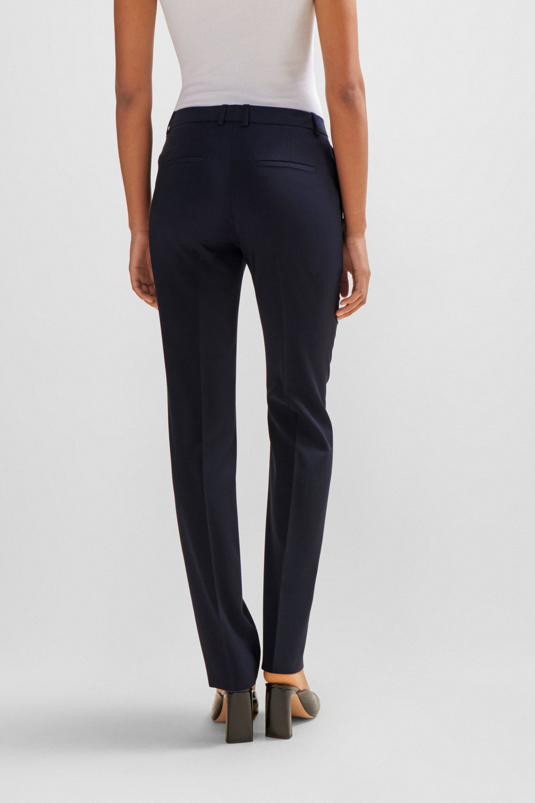 BOSS Regular Fit Virgin Wool Pants Tameah BOSS Regular Fit Virgin Wool Pants Tameah