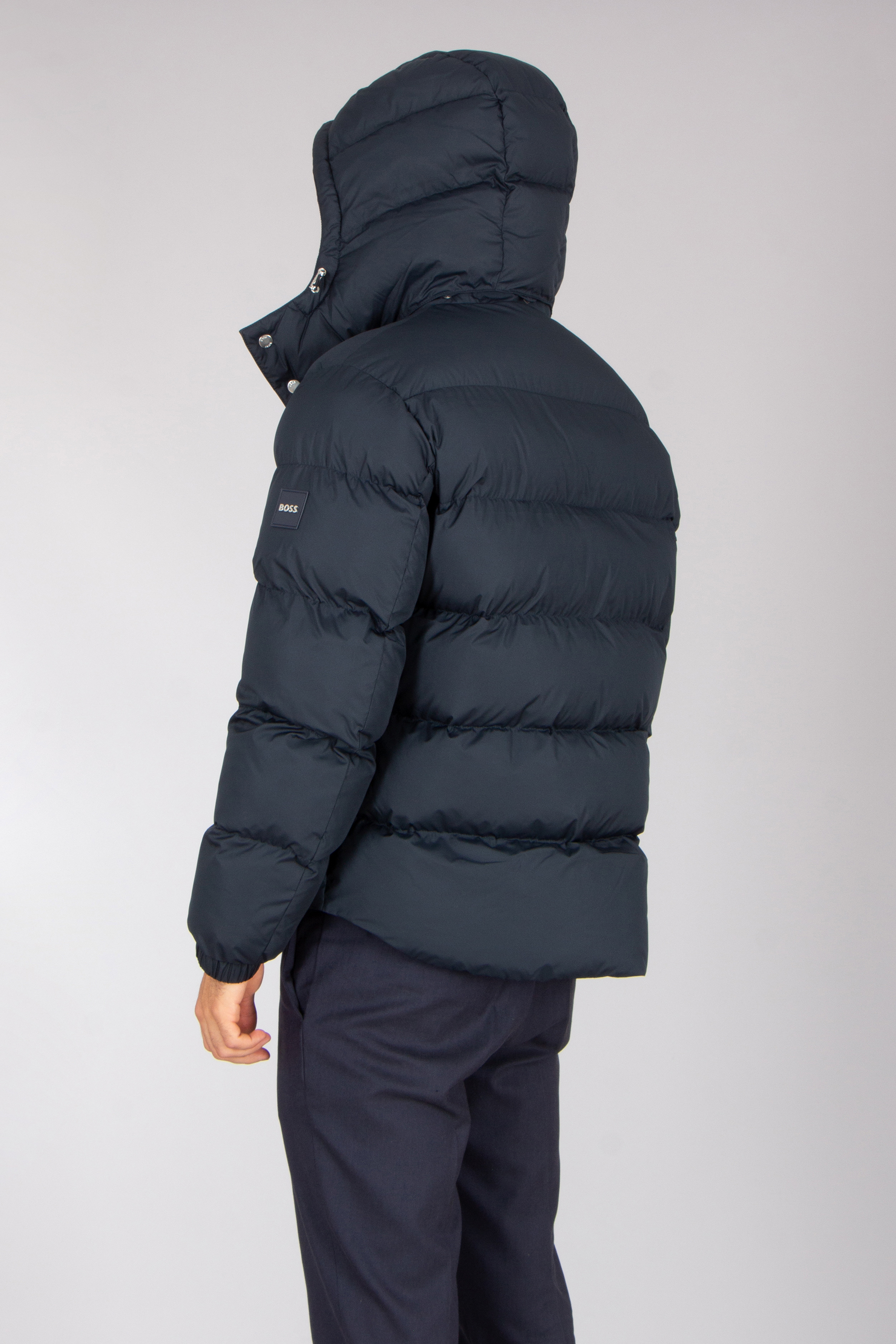 BOSS Regular Fit Padded Waterproof Jacket H-Corbinian Mantel, Jacke, Kapuze, Mann, Person