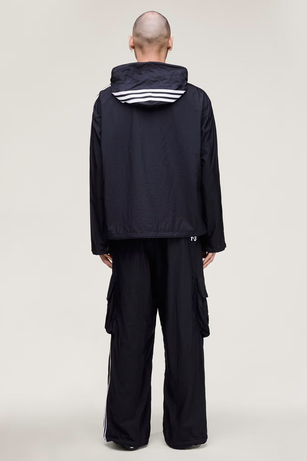 Y-3 Loose Fit Wired 3-Striped Nylon Cargo Pants