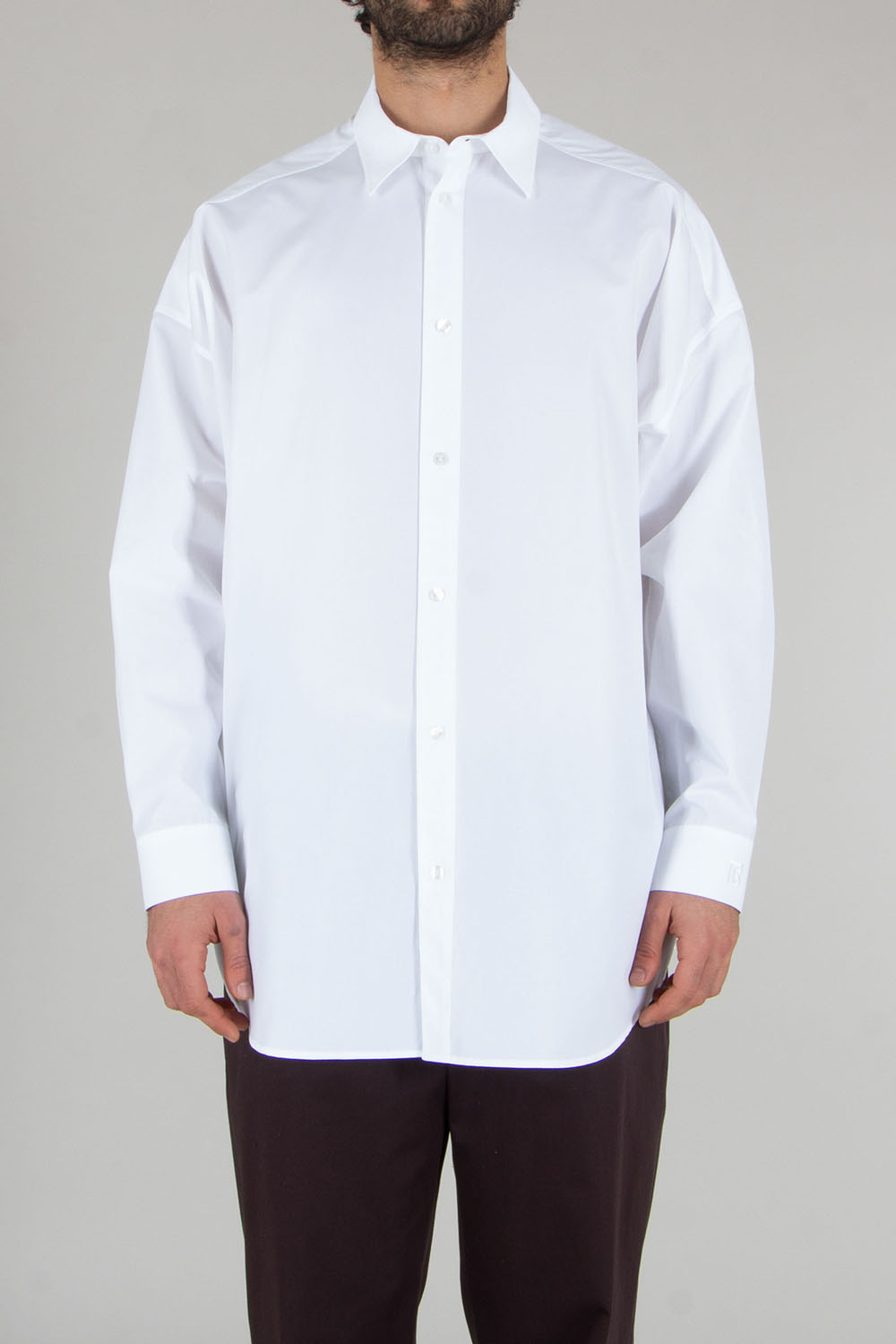 BALMAIN Oversized Fit Cotton Poplin Shirt