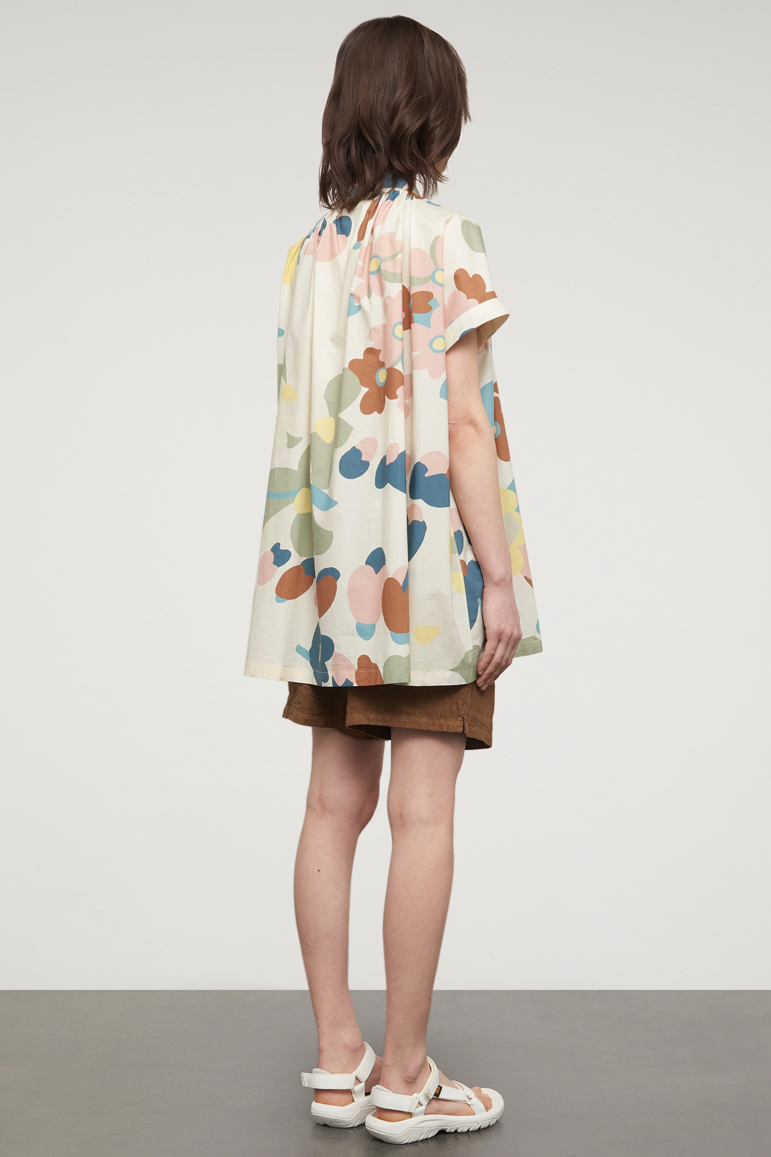 ASPESI Printed Cotton Poplin Blouse