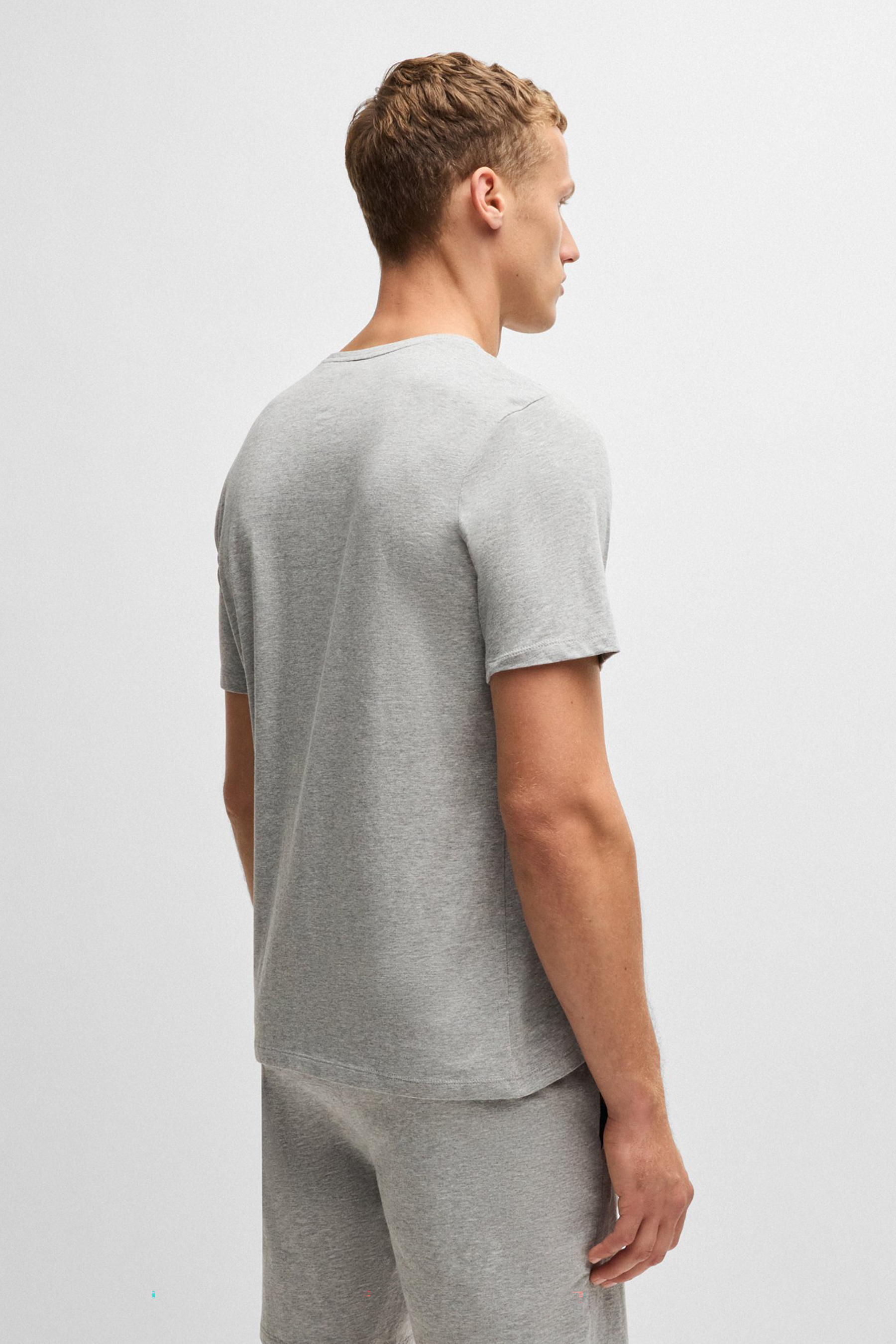 BOSS Regular Fit Embroidered Stretch Cotton Jersey Mix&Match T-Shirt