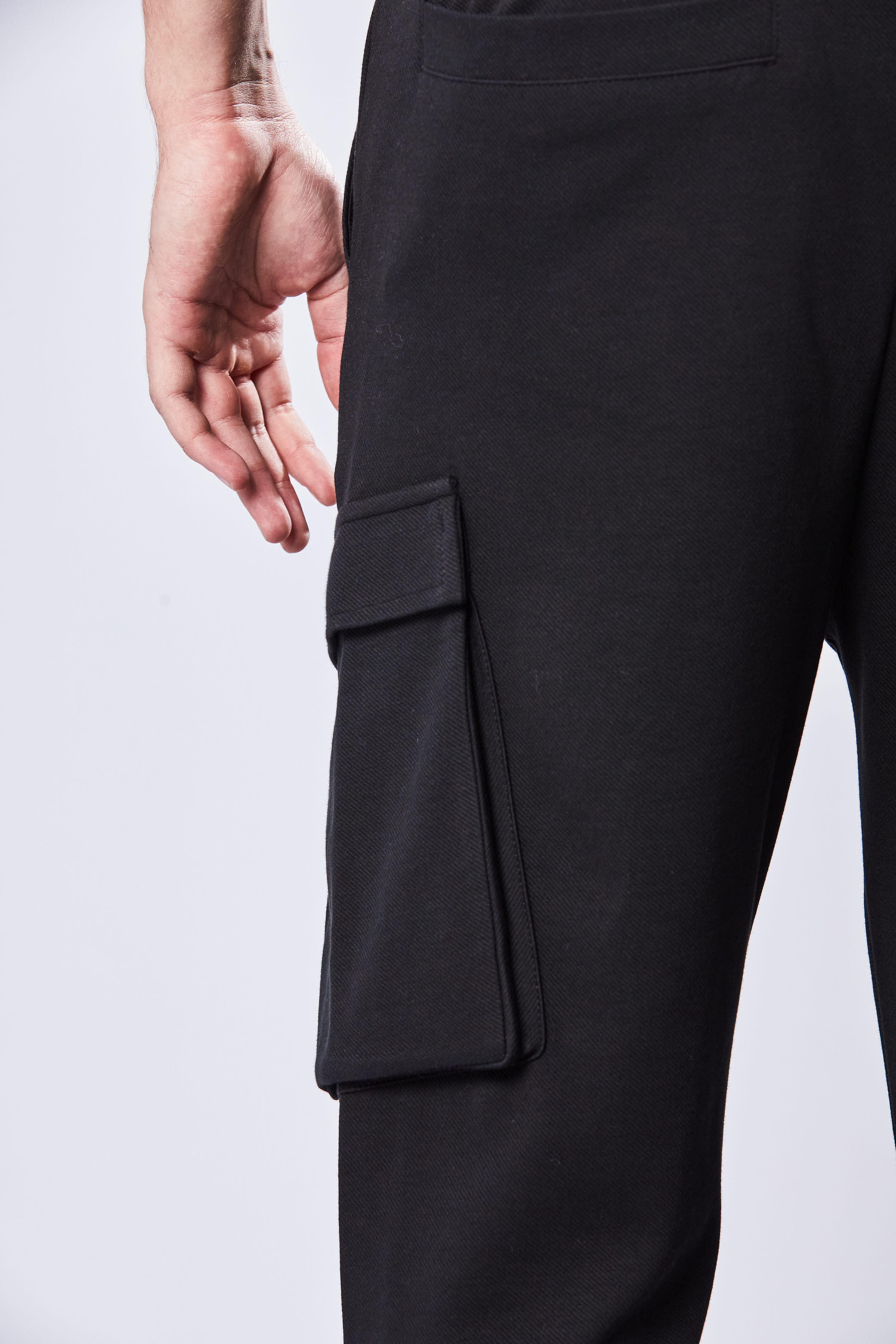 THOM KROM Cropped Crotch Cotton Blend Pants