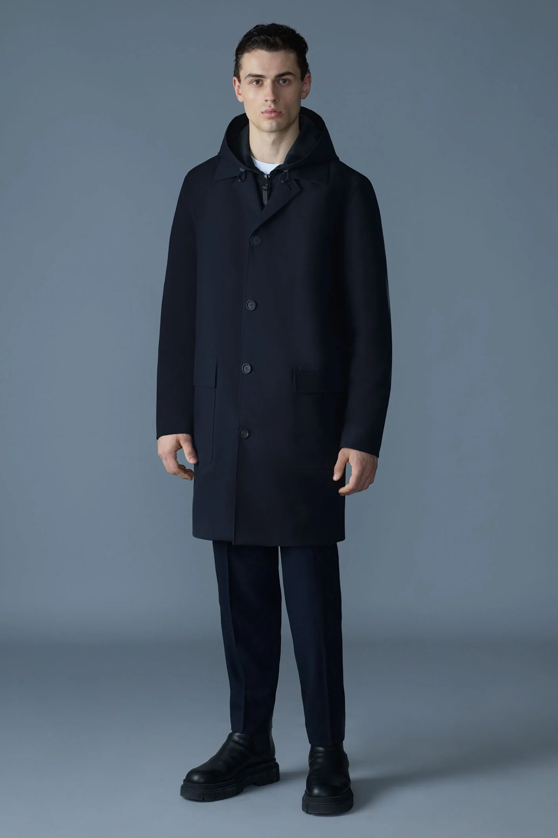 MACKAGE Regular Fit 3-in-1 Removable Down Liner Balmacaan Coat Mathias Mantel, Erwachsener, Mann, Person