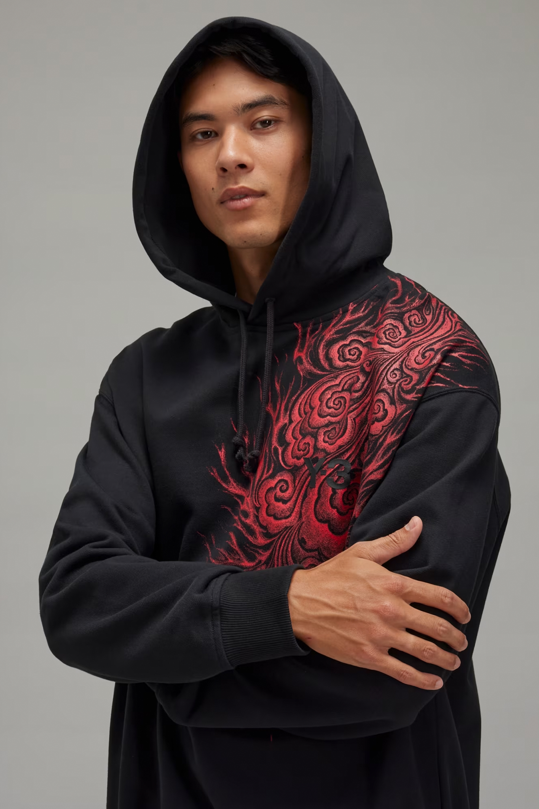 Y-3 X JFA Printed Cotton Blend Hoodie Y-3 X JFA Printed Cotton Blend Hoodie