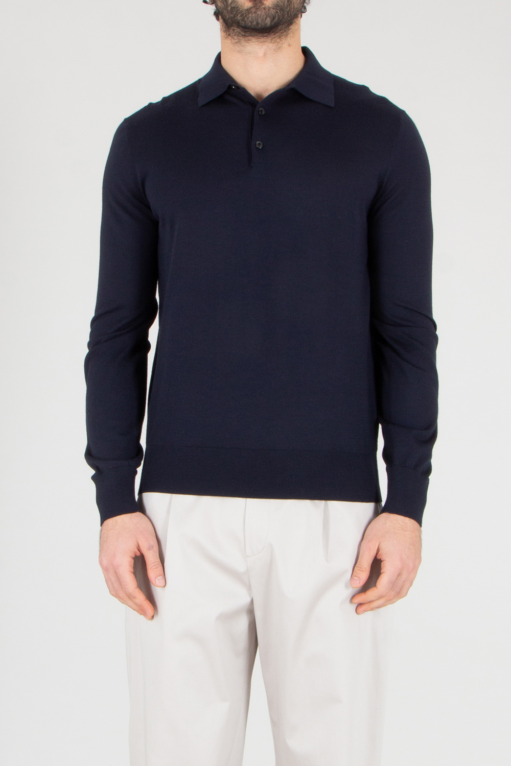 AGNONA Regular Fit Wool Knit Polo