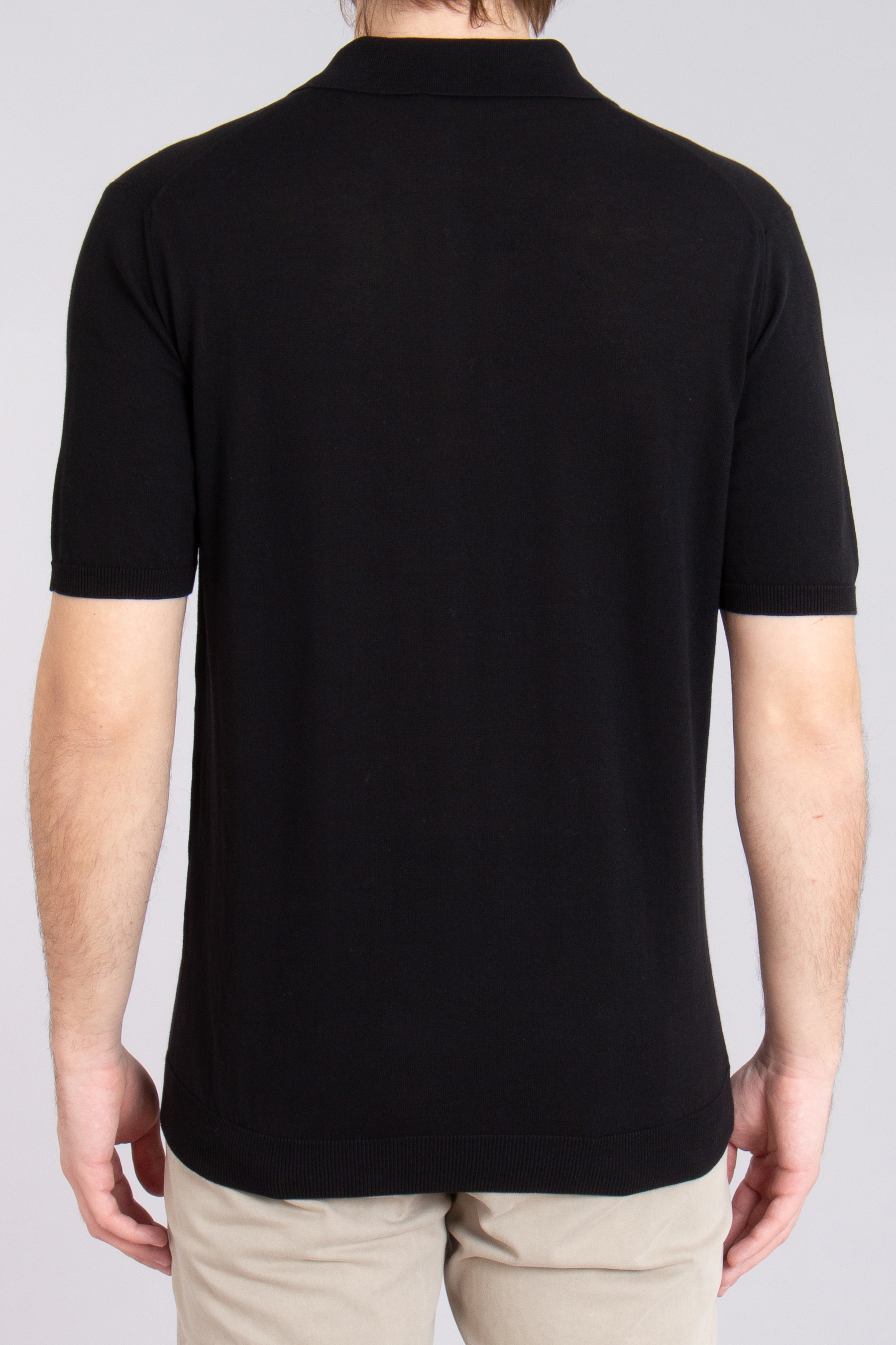 ROBERTO COLLINA Regular Cotton Crêpe Knit Polo ROBERTO COLLINA Regular Cotton Crêpe Knit Polo