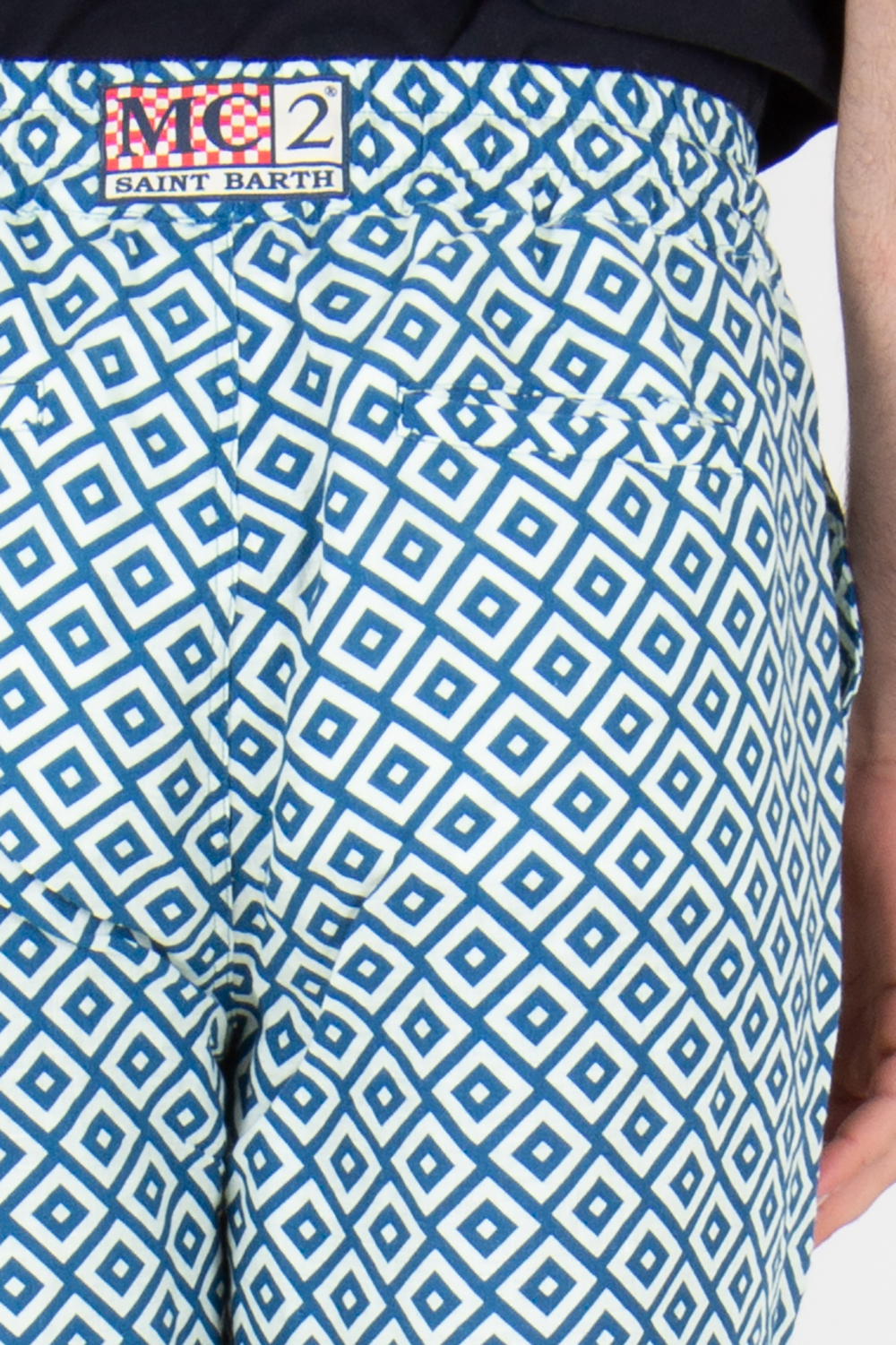 MC2 SAINT BARTH Patterned Linen Drawcord Shorts