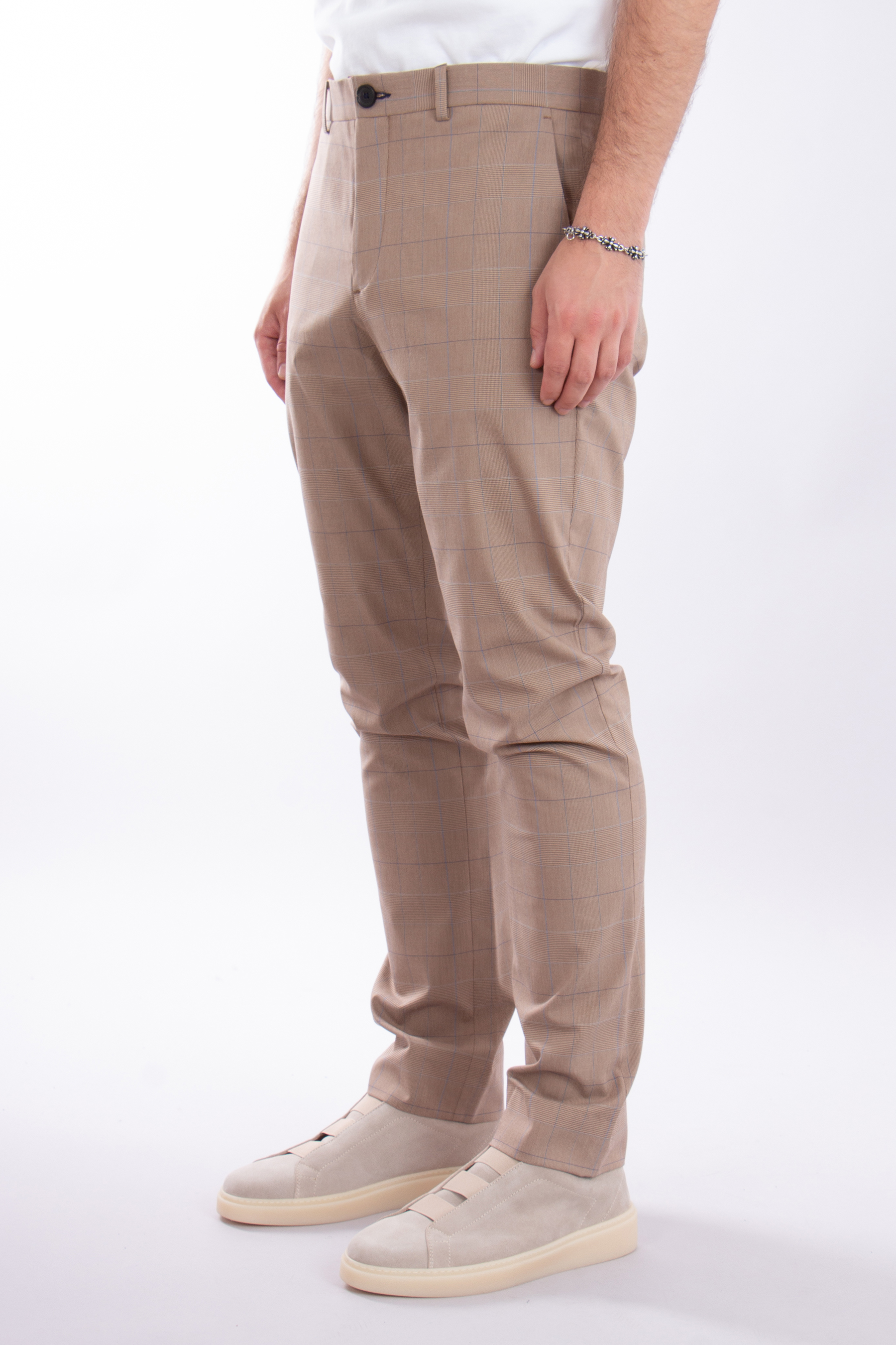 PAUL SMITH Checked Modal & Cotton Stretch Pants