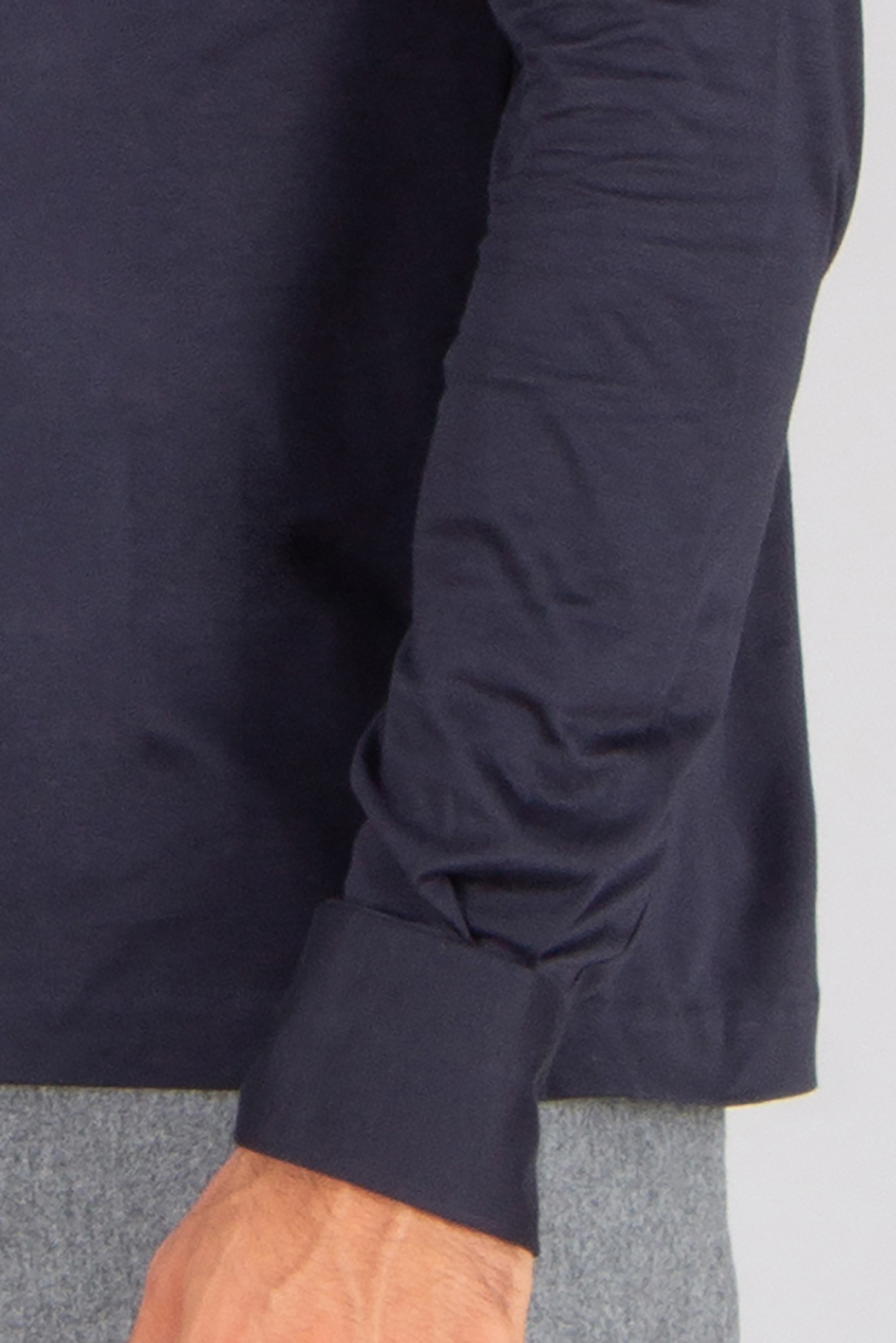KITON Regular Fit Cotton Jersey Long-Sleeve Polo Shirt Langarm, Ärmel, Hosen, Blazer, Person
