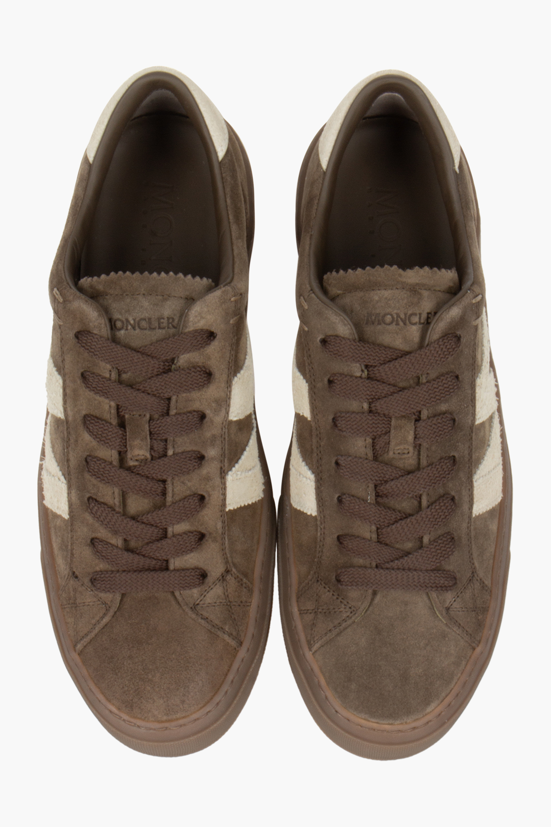 MONCLER Suede Sneakers Monaco2 Bekleidung, Schuhwerk, Schuh, Wildleder, Turnschuh