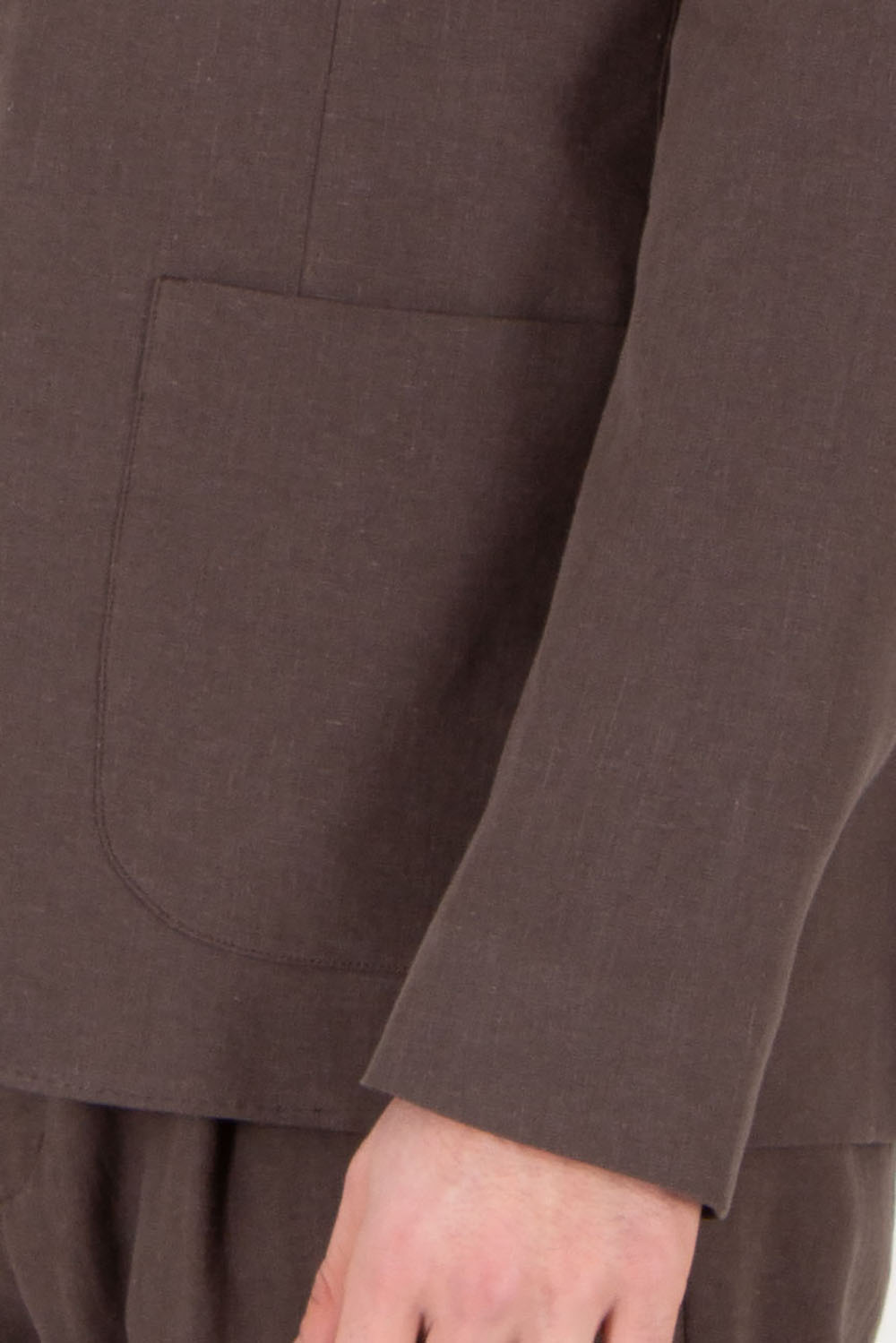 HERNO Regular Fit Cotton Linen Popeline Blazer