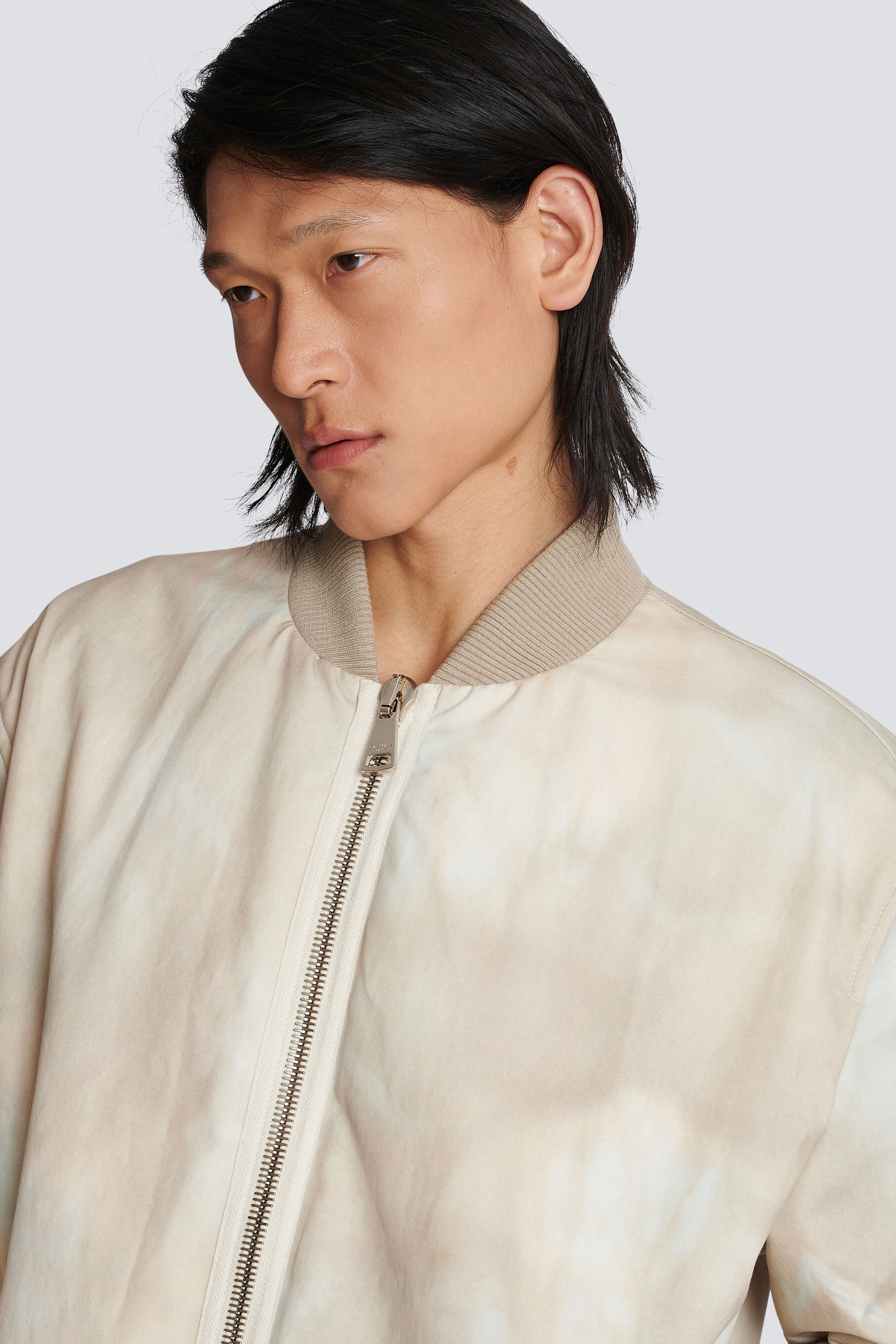 BALMAIN Desert Print Cotton Bomber Jacket BALMAIN Desert Print Cotton Bomber Jacket