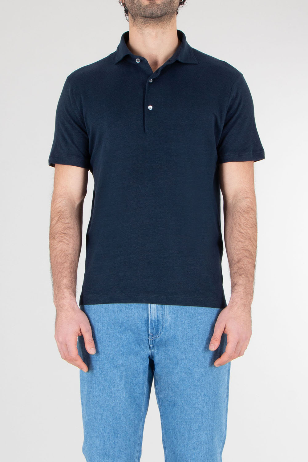 STEFAN BRANDT Regular Fit Linen Stretch Jersey Polo Shirt Laurin