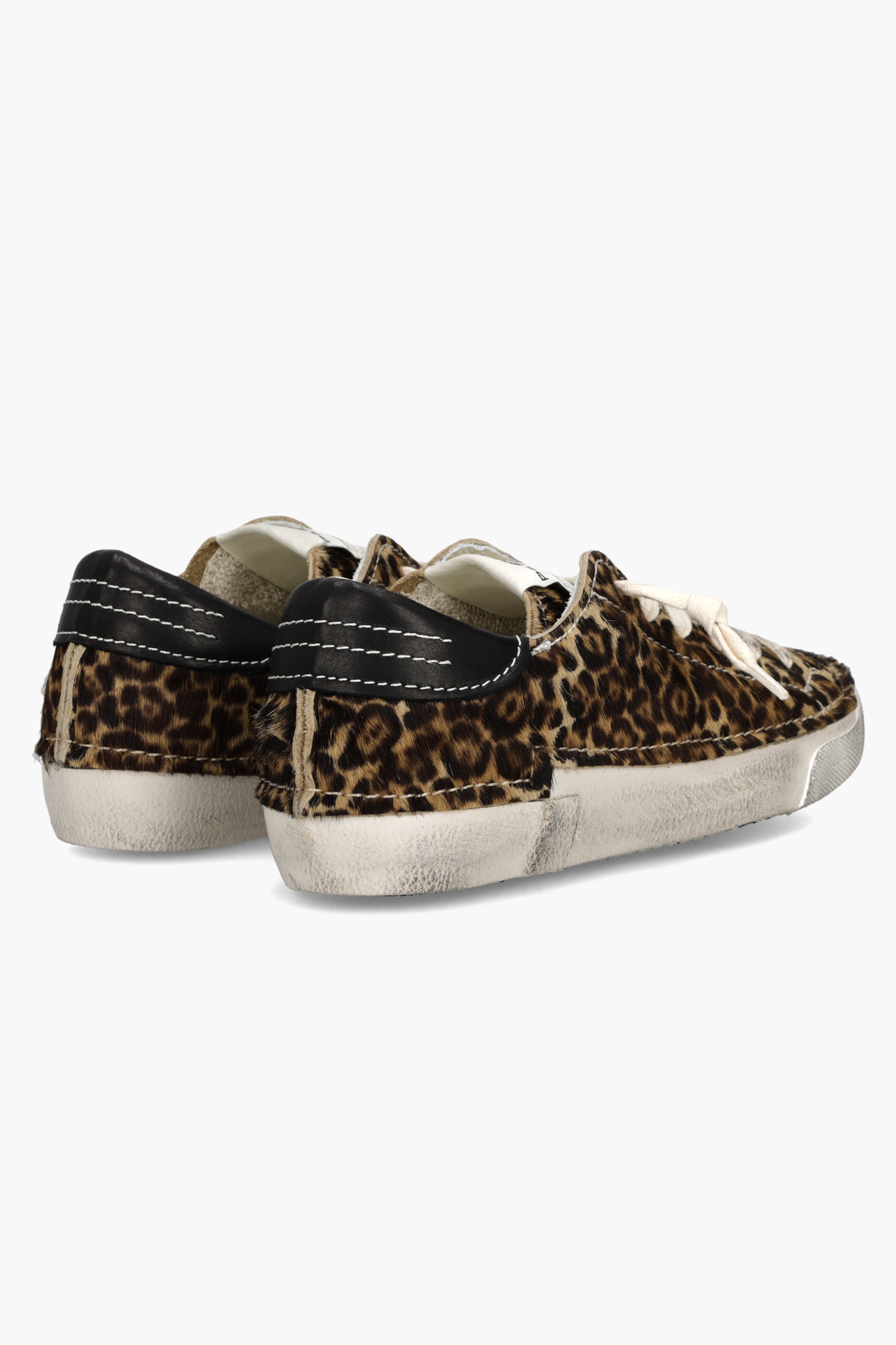 PHILIPPE MODEL Animal Print Pony Fur Sneakers Prsx Low Bekleidung, Schuhwerk, Schuh, Sneaker, Wildleder