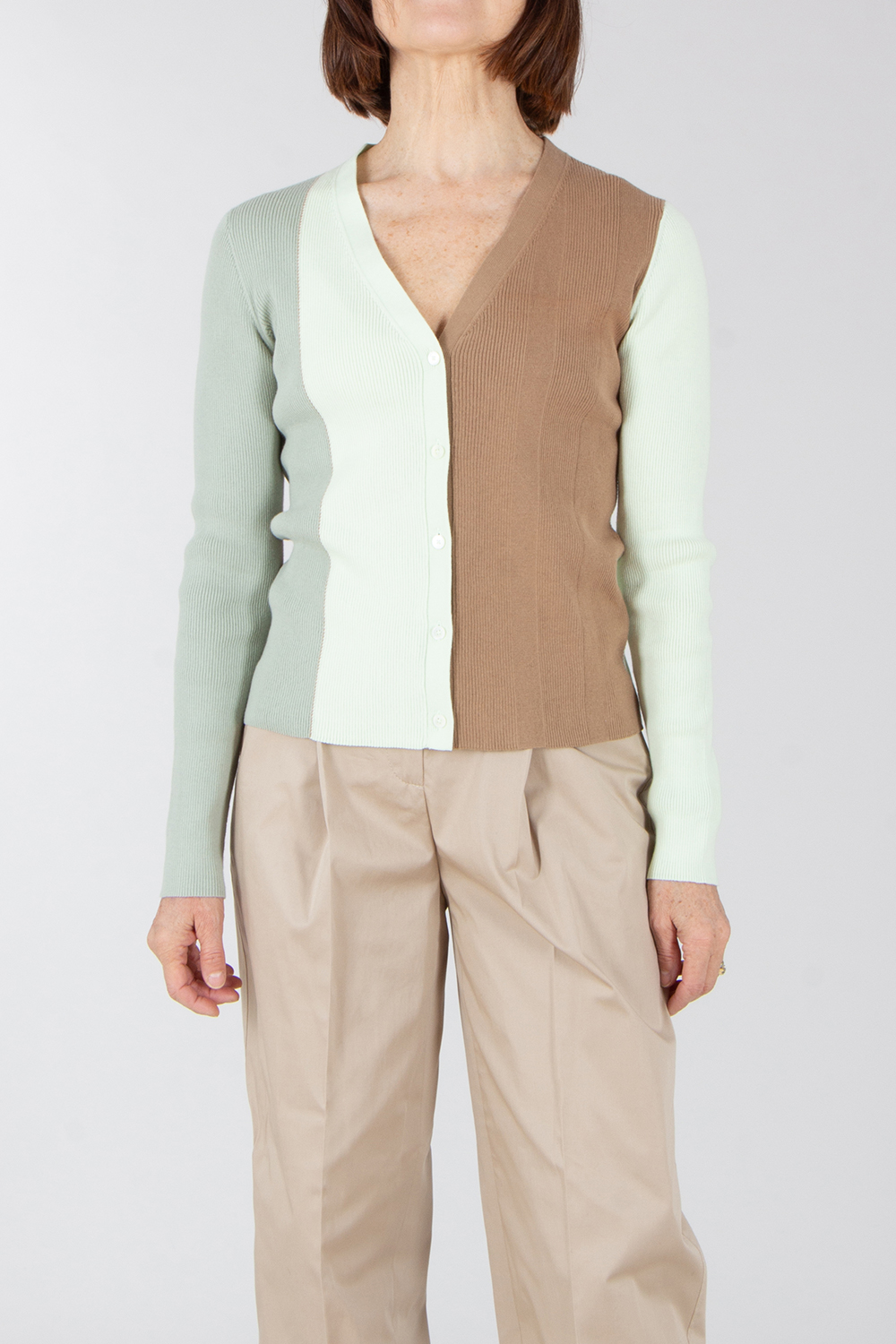 PAUL SMITH Colour-Block Organically Grown Cotton Cardigan