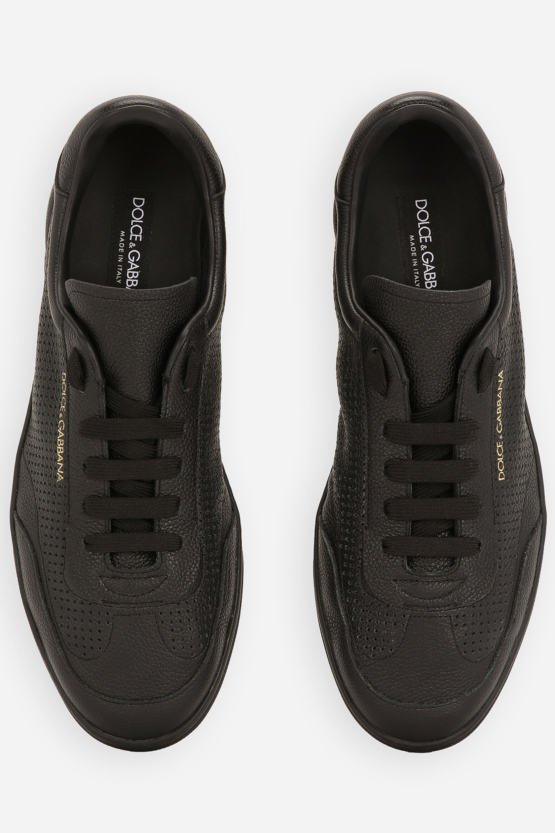 DOLCE & GABBANA Perforated Leather Sneakers Saint Tropez