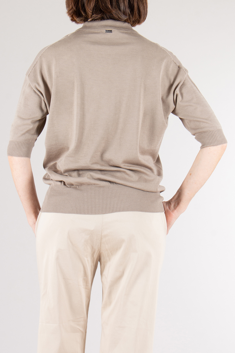 HERNO Regular Fit Cotton Lyocell Polo Shirt