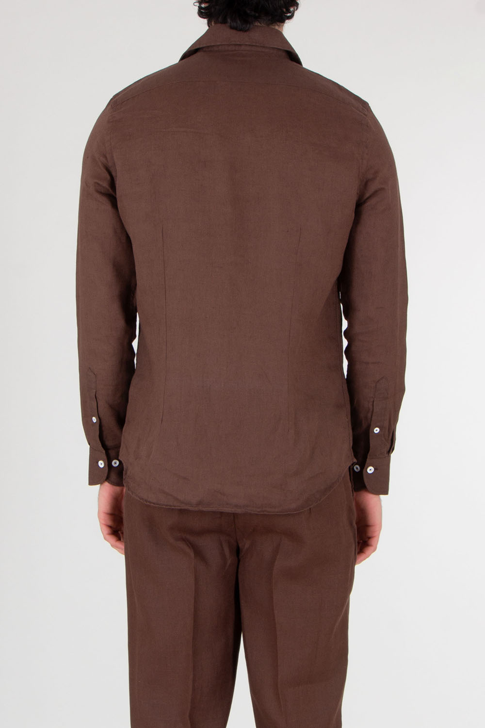 AURÉLIEN Slim Fit Linen Shirt Seaside