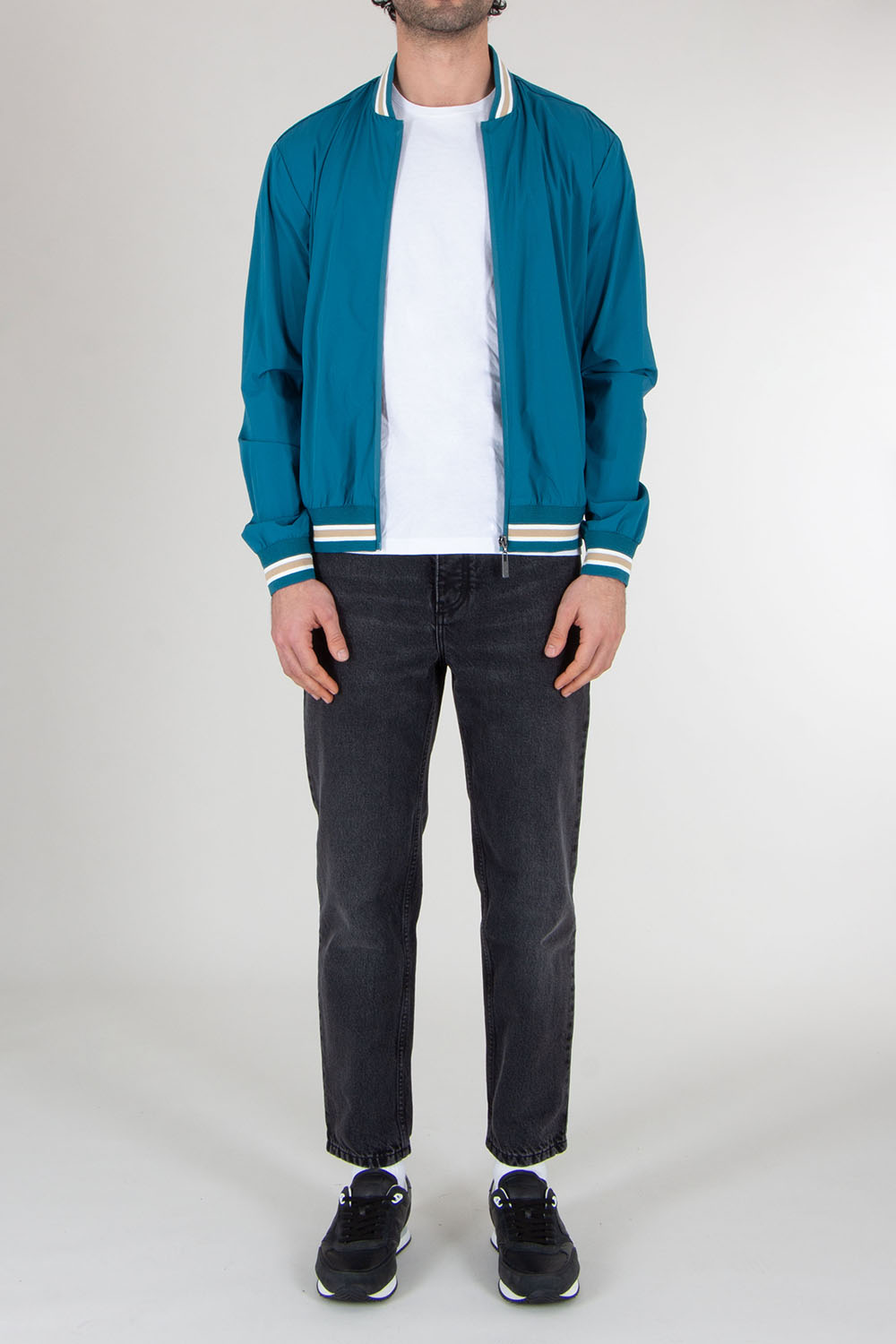 PAL ZILERI Regular Fit Nylon Bomber Jacket 