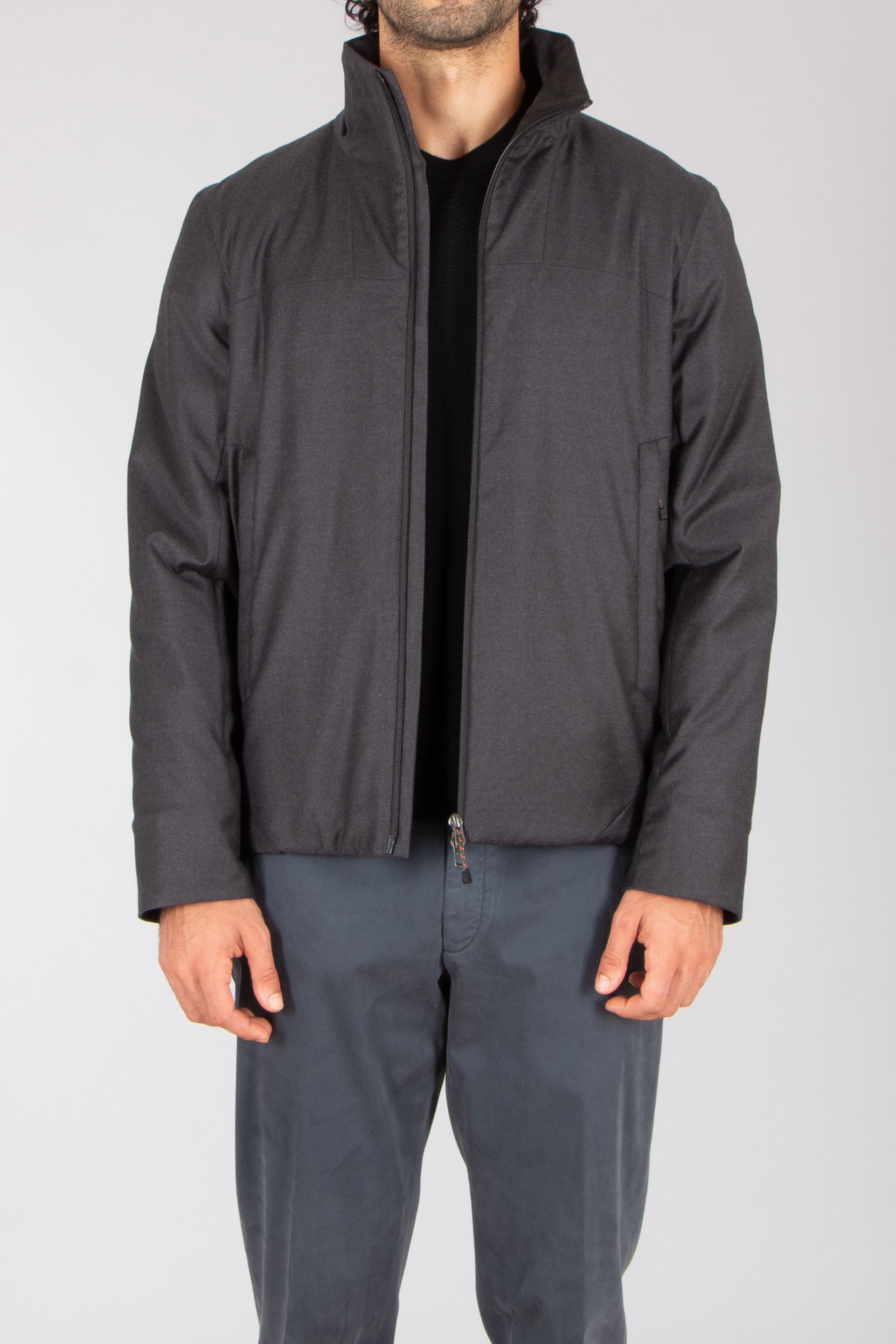 SEASE Regular Fit Insulated Packable Virgin Wool-Silk Flannel Light Warmer Jacket Bekleidung, Mantel, Jacke, Fleece, Kapuzenpulli