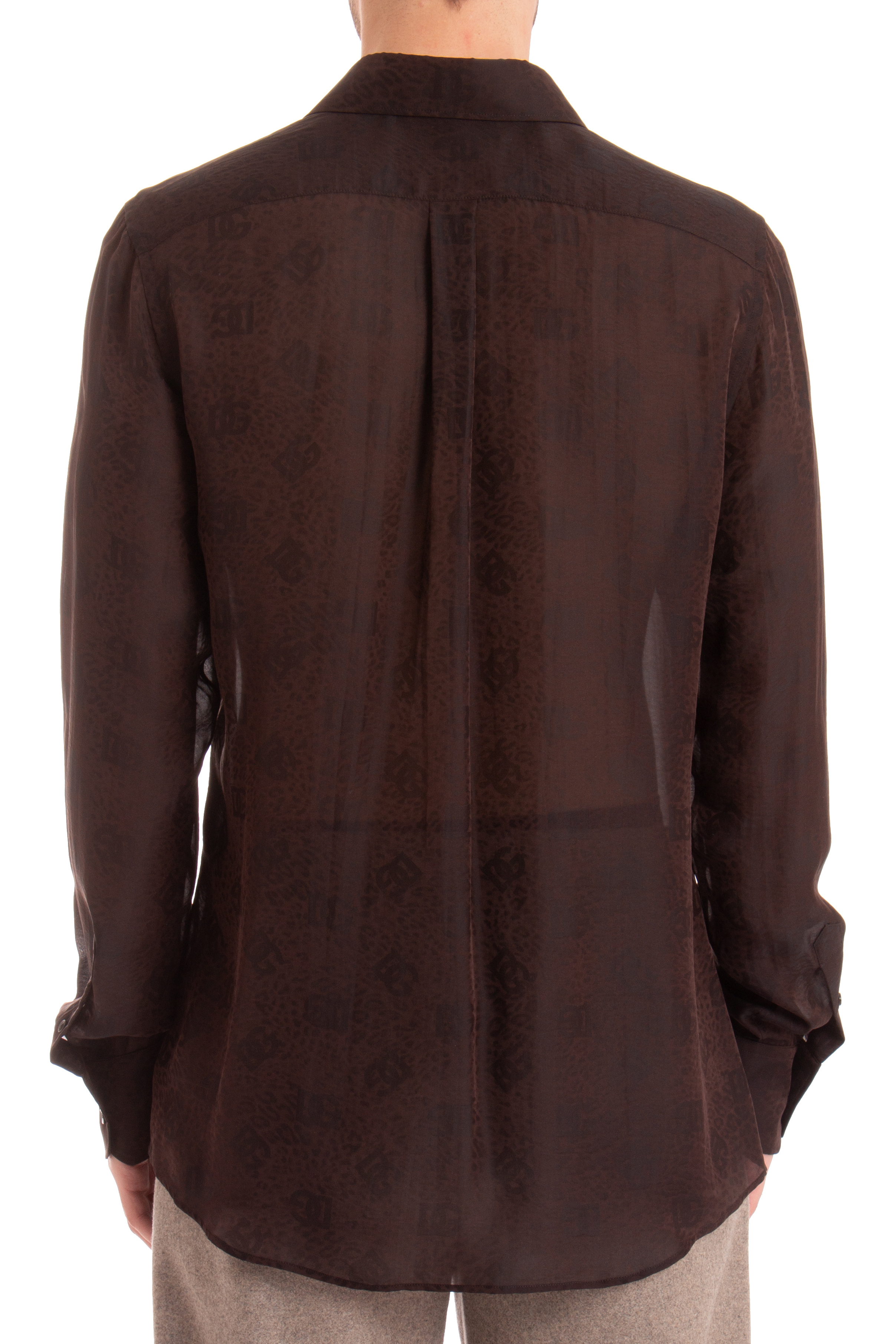 DOLCE & GABBANA Sheer Silk Shirt Martini DOLCE & GABBANA Sheer Silk Shirt Martini