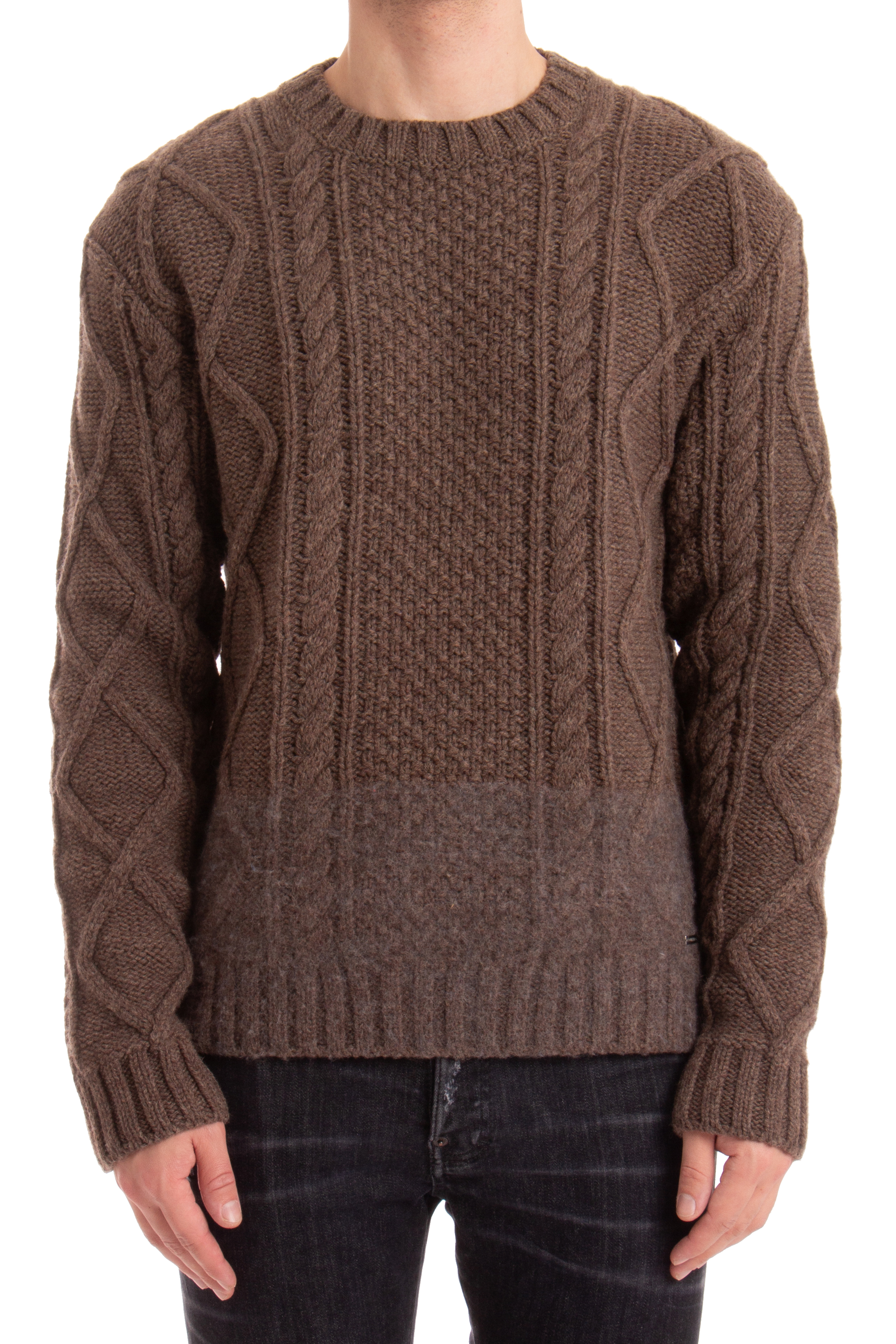 DSQUARED2 Cable Knit Wool Sweater 