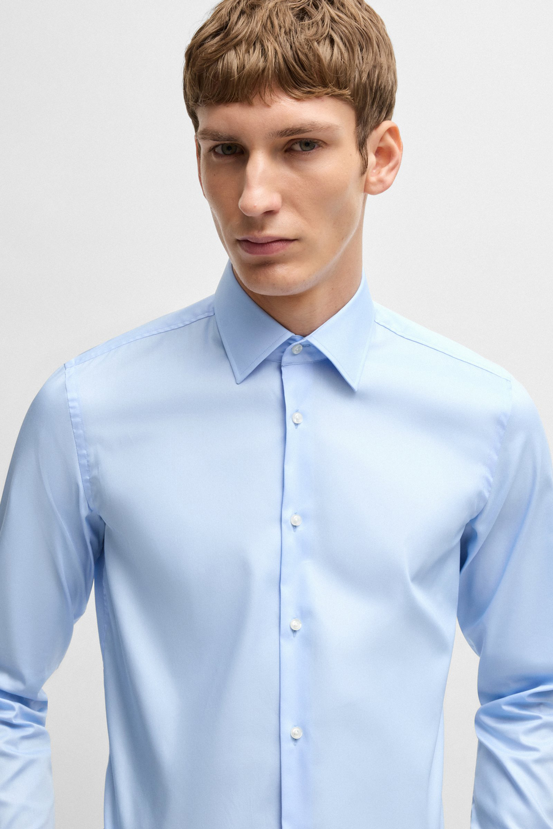 BOSS Slim Fit Cotton Poplin Business Shirt Hank BOSS Slim Fit Cotton Poplin Business Shirt Hank