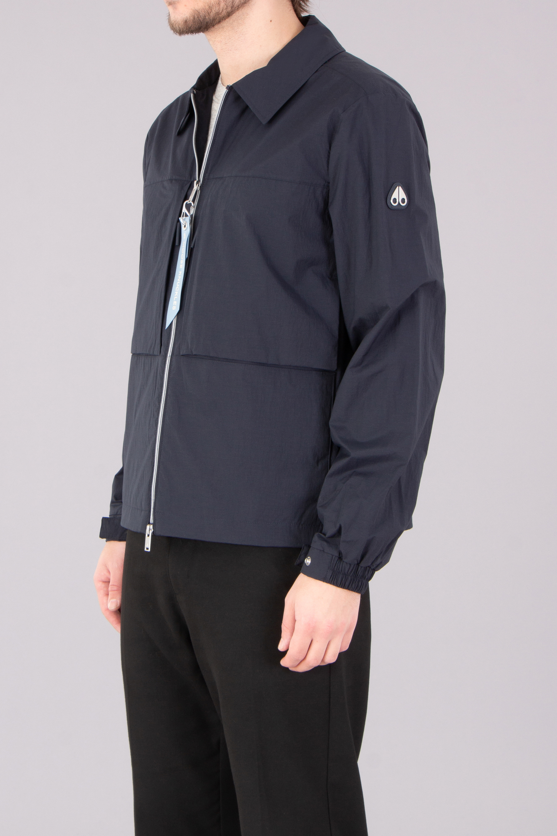 MOOSE KNUCKLES Recycled Nylon-Cotton Stretch Waverly Shirt Jacket MOOSE KNUCKLES Recycled Nylon-Cotton Stretch Waverly Shirt Jacket