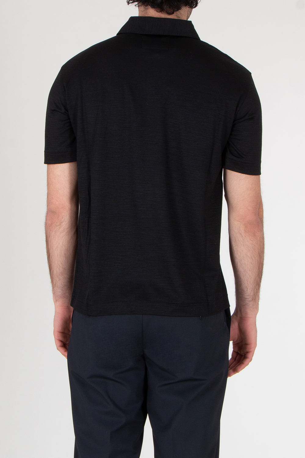 EMPORIO ARMANI Regular Fit Wool Polo Shirt