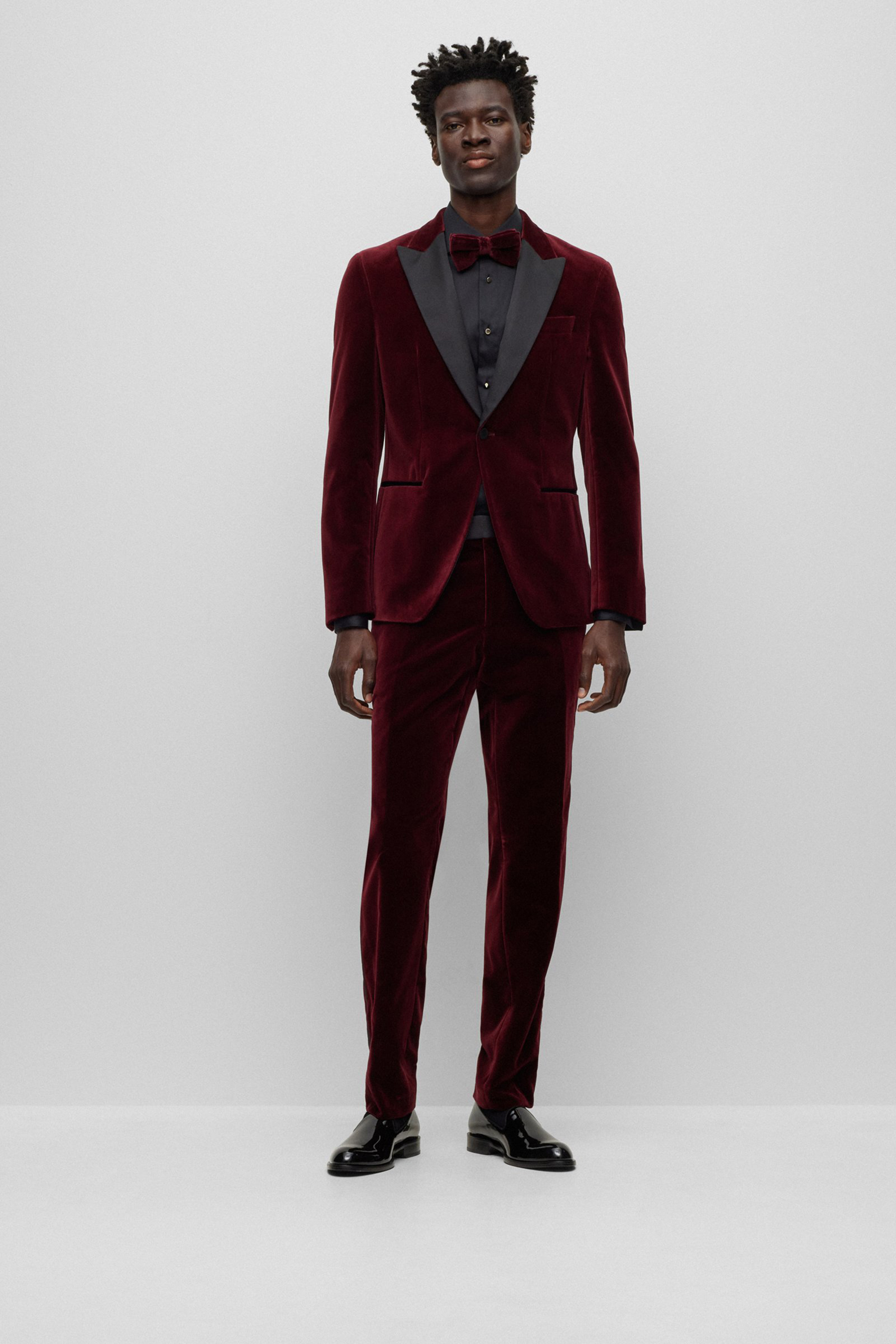 BOSS Cotton Velvet Tuxedo Pants H-Genius BOSS Cotton Velvet Tuxedo Pants H-Genius