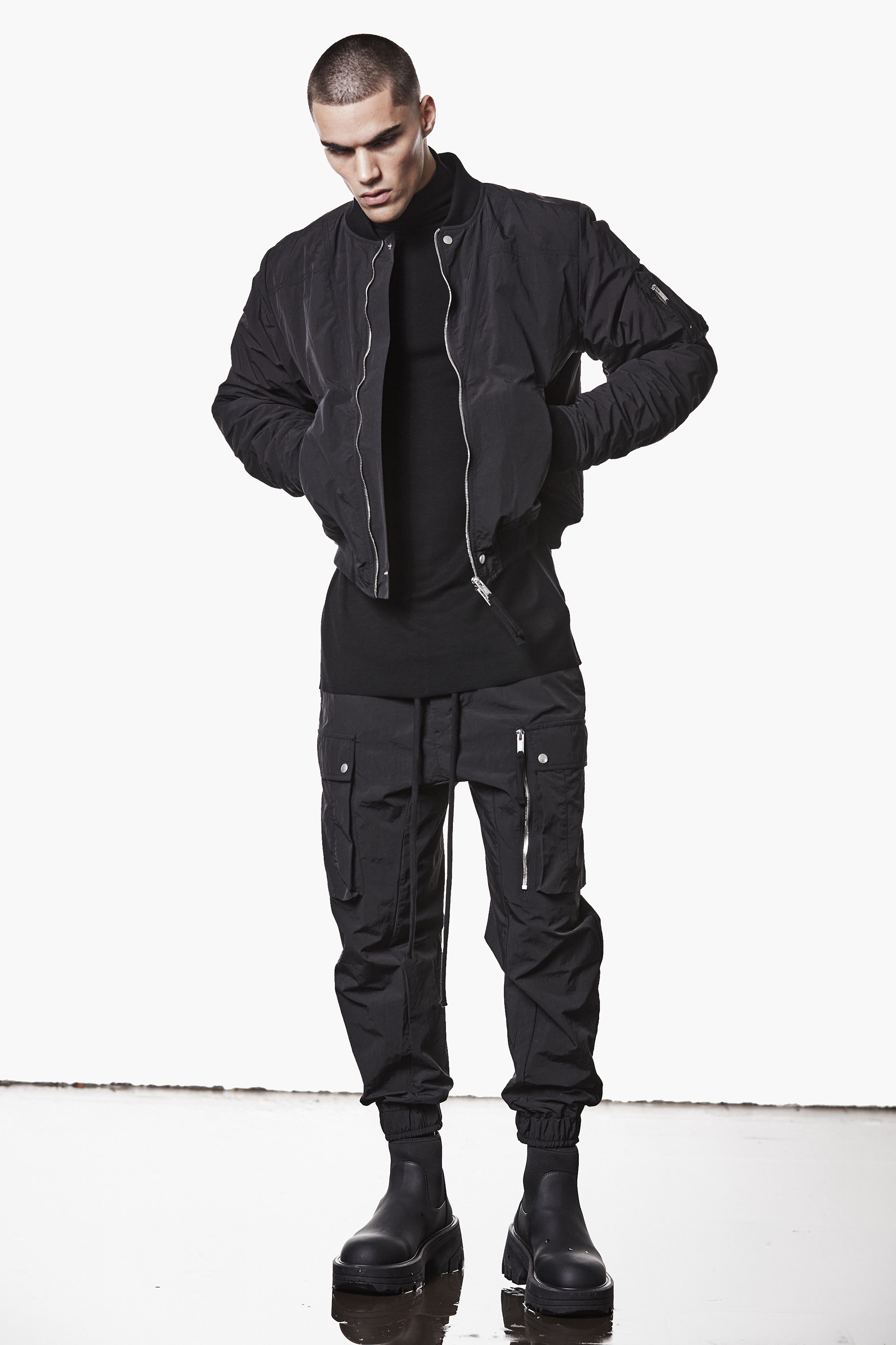 Mantel, Jacke, Langarm, Hosen, Stehend