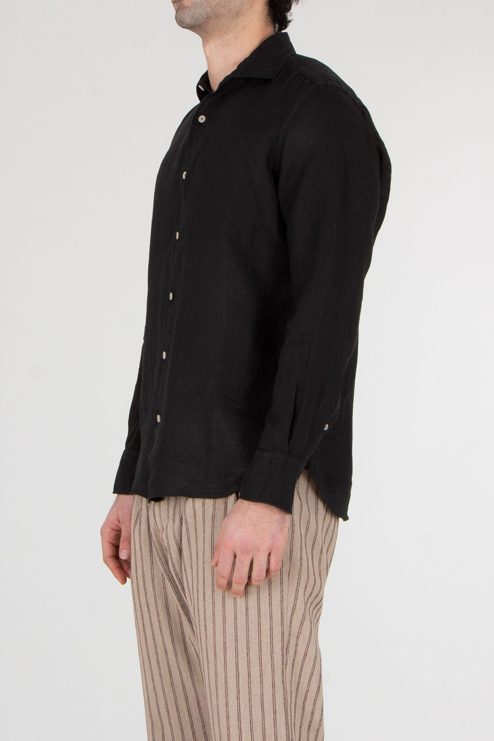 MC 2 SAINT BARTH Regular Fit Linen Shirt Pamplona