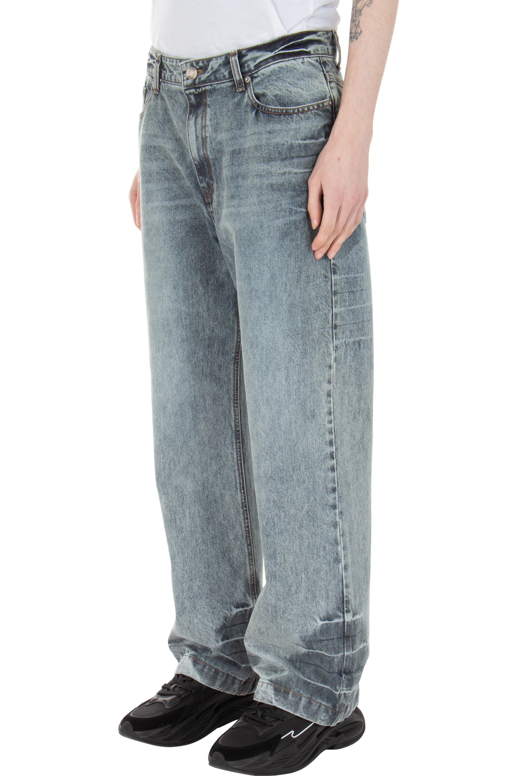 JUUN.J Washed Cotton Denim Jeans JUUN.J Washed Cotton Denim Jeans