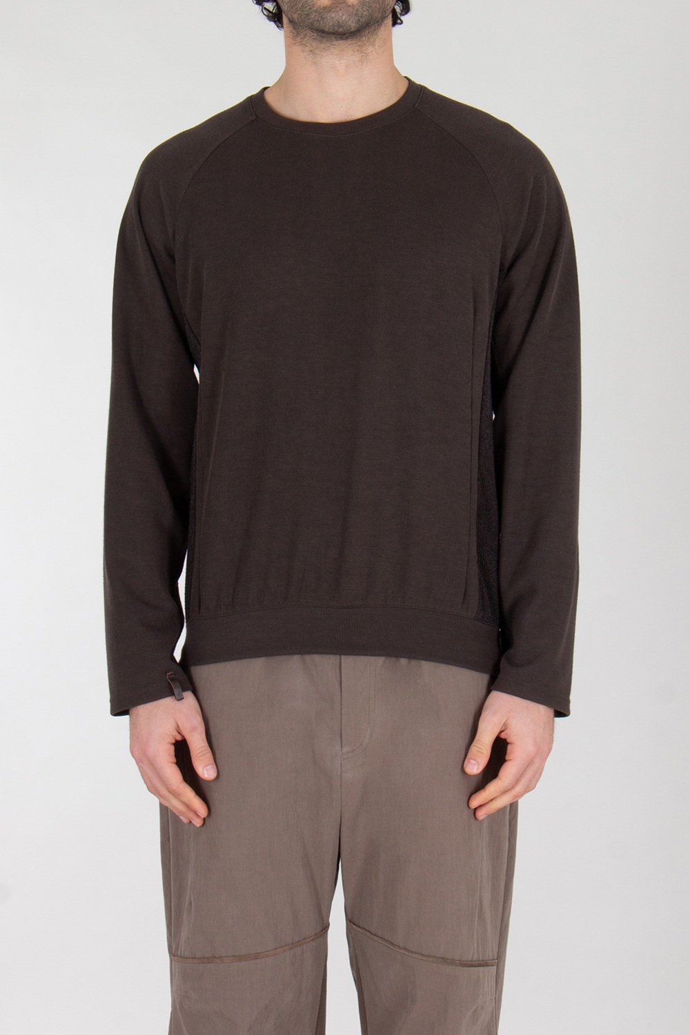 XLIM Regular Fit Knit Panelled Knit Sweater