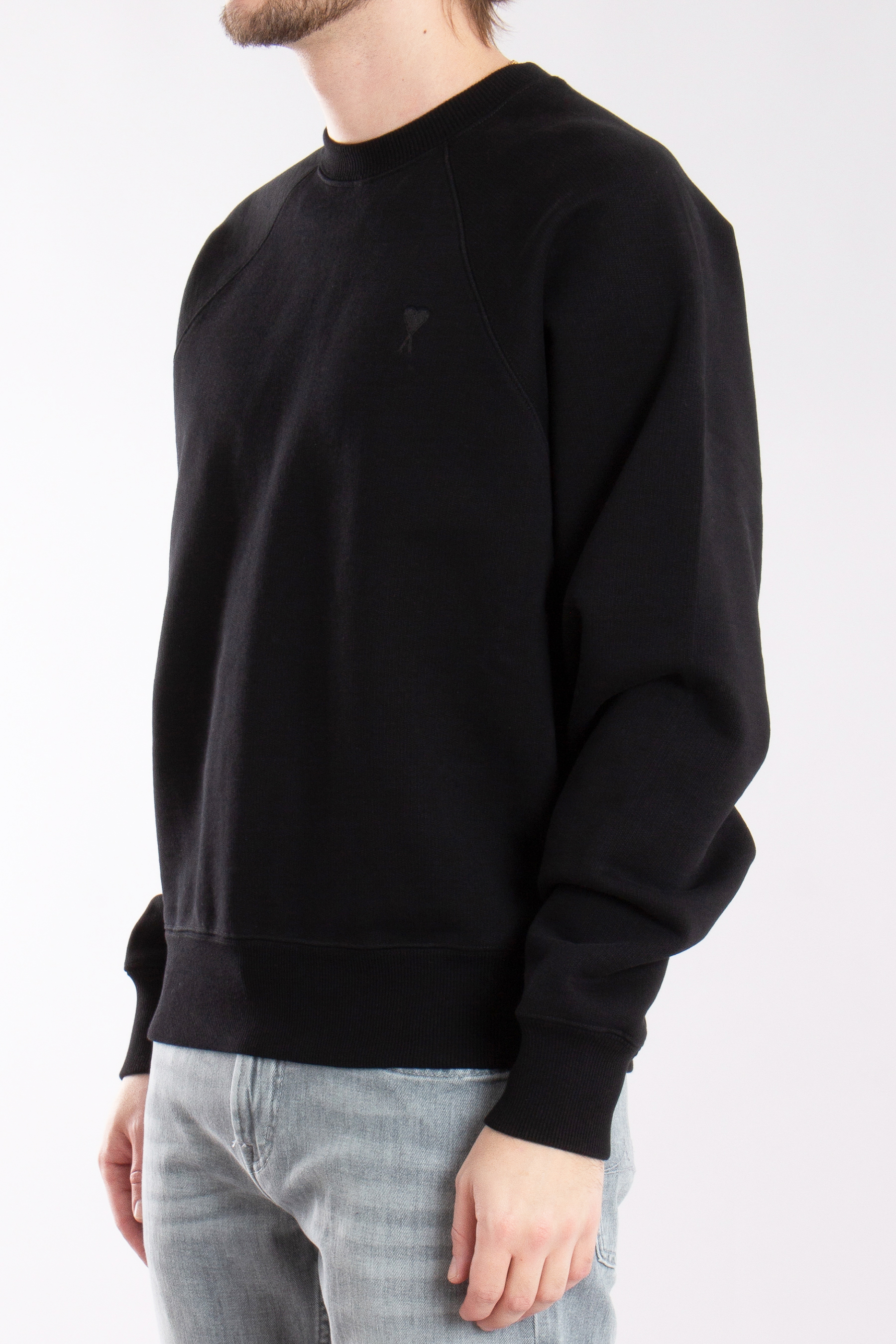 AMI PARIS Boxy Fit Ami de Coeur Organic Cotton Fleece Sweatshirt AMI PARIS Boxy Fit Ami de Coeur Organic Cotton Fleece Sweatshirt