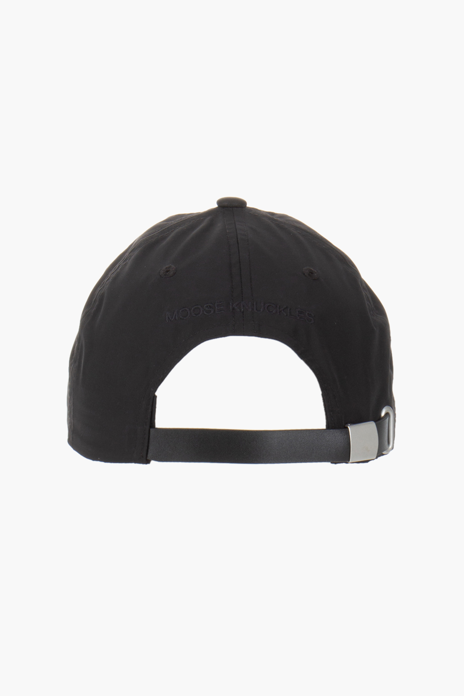 MOOSE KNUCKLES Technical Fabric Crescent Logo Cap Baseball-Kappe, Mütze, Kleidung, Hut, Bademode