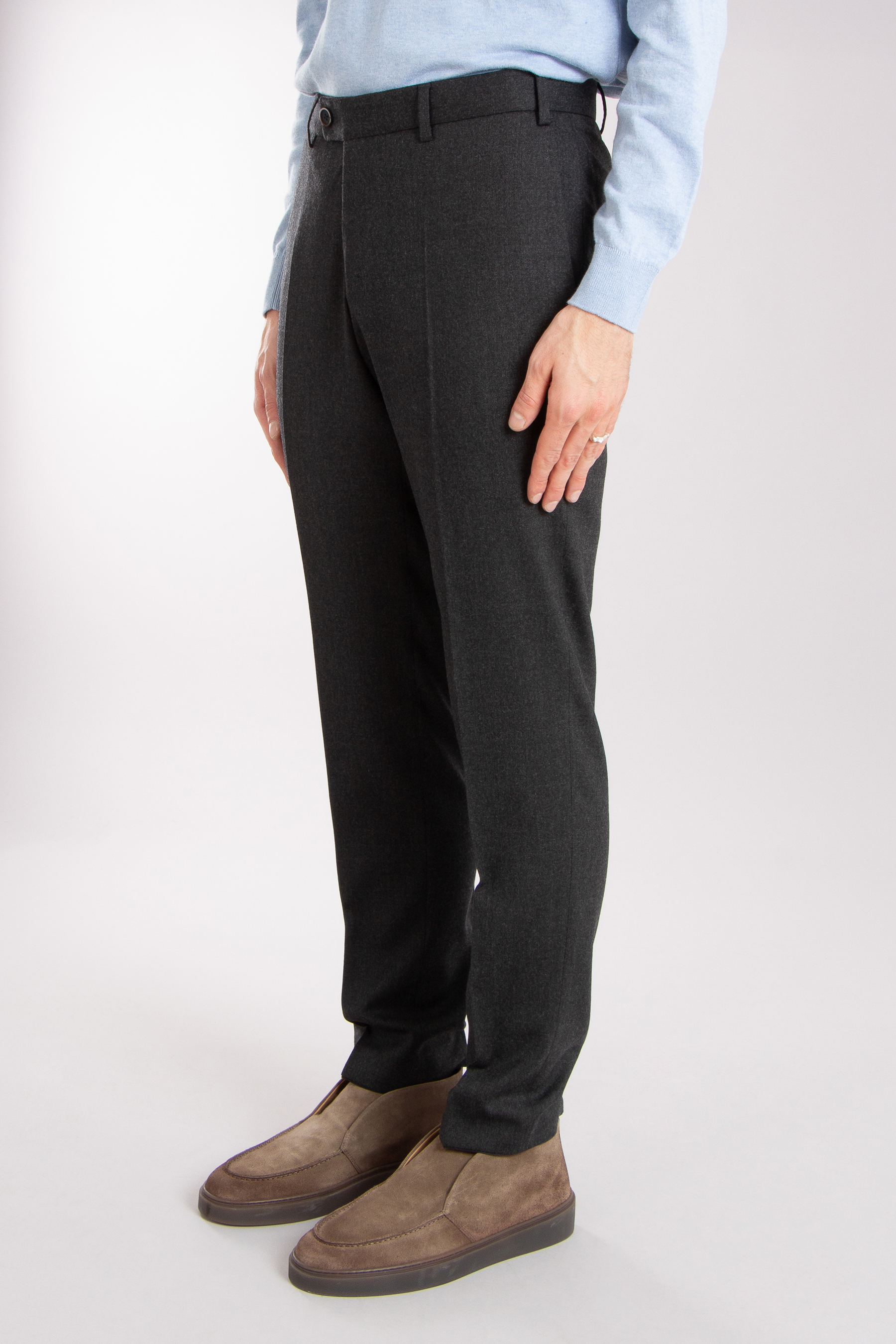 HILTL Slim Fit Virgin Wool Blend Stretch Pants Terni