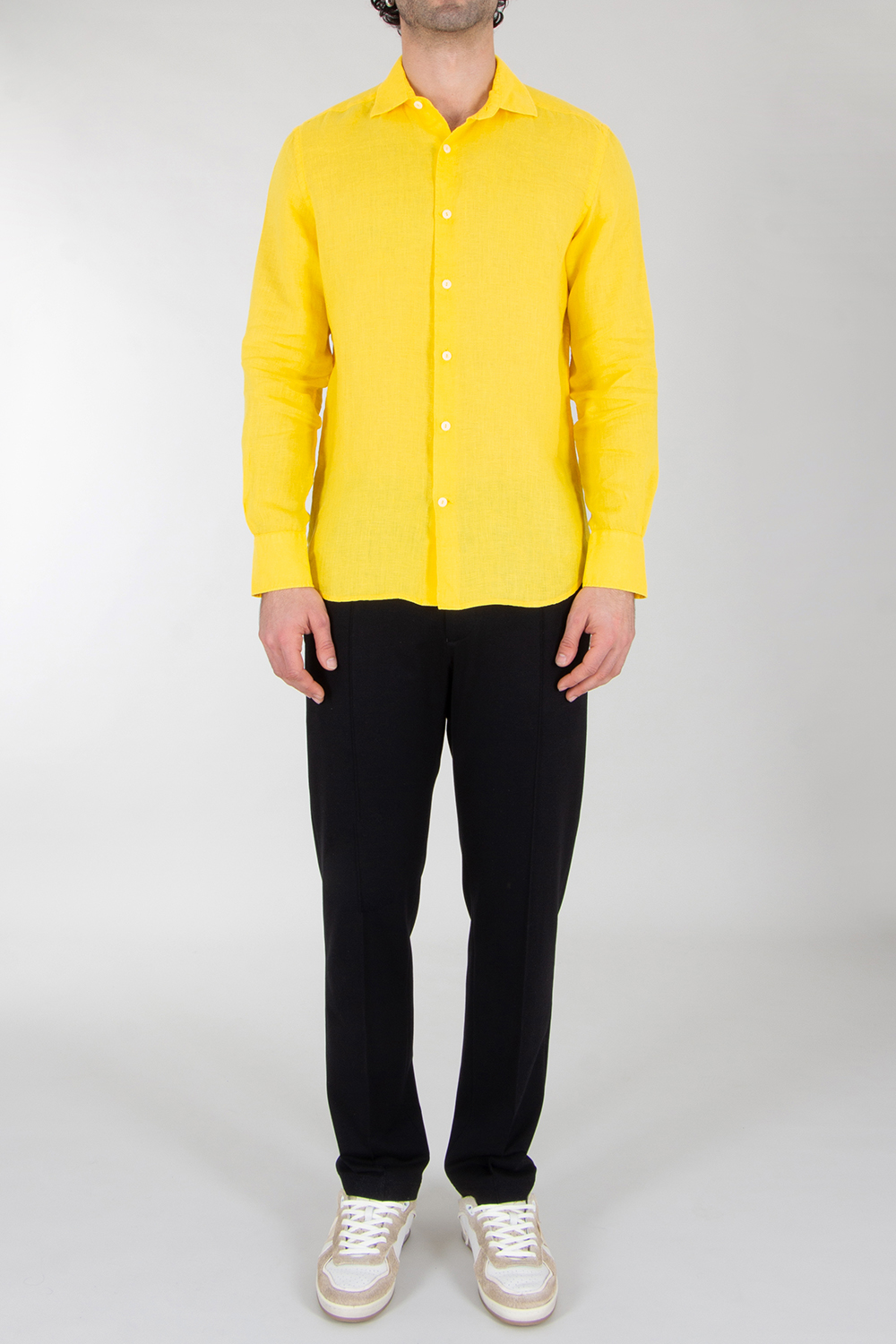 MC 2 SAINT BARTH Regular Fit Linen Shirt Pamplona