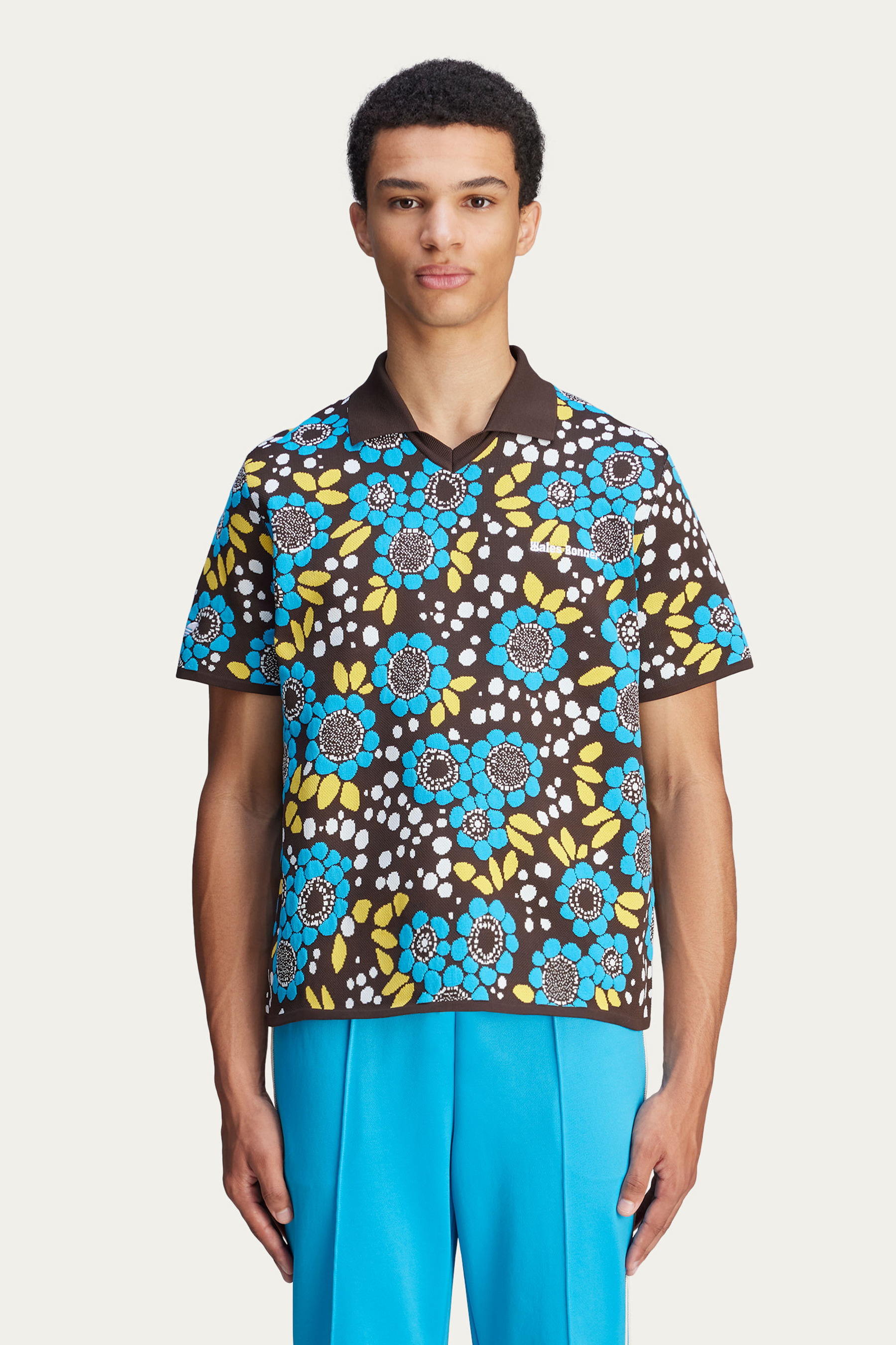 ADIDAS X Wales Bonner Floral Knit Polo ADIDAS X Wales Bonner Floral Knit Polo