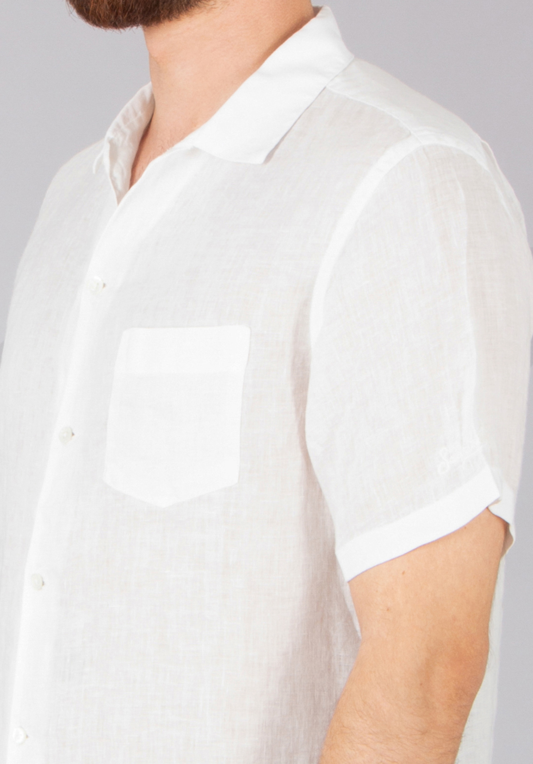 MC 2 SAINT BARTH Regular Fit Linen Short-Sleeve Shirt Sifnos Dekoration für Zuhause, Leinen, Hemd, Bluse, Ärmel