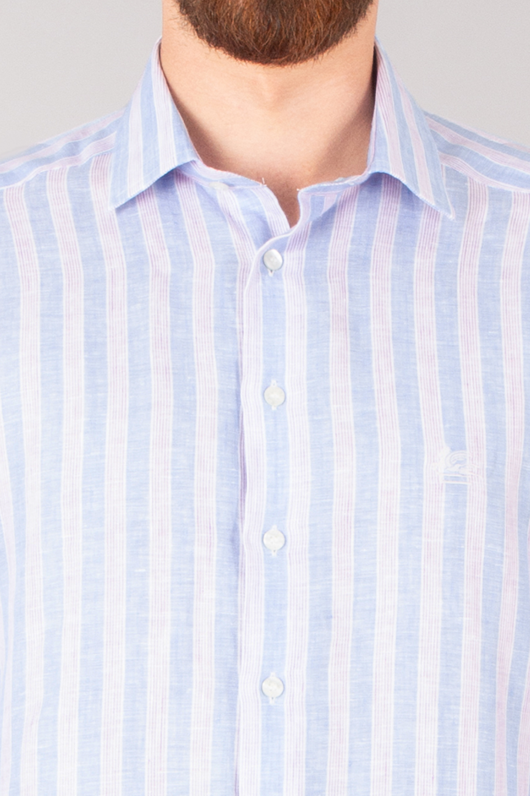 ETRO Regular Fit Striped Linen Shirt ETRO Regular Fit Striped Linen Shirt