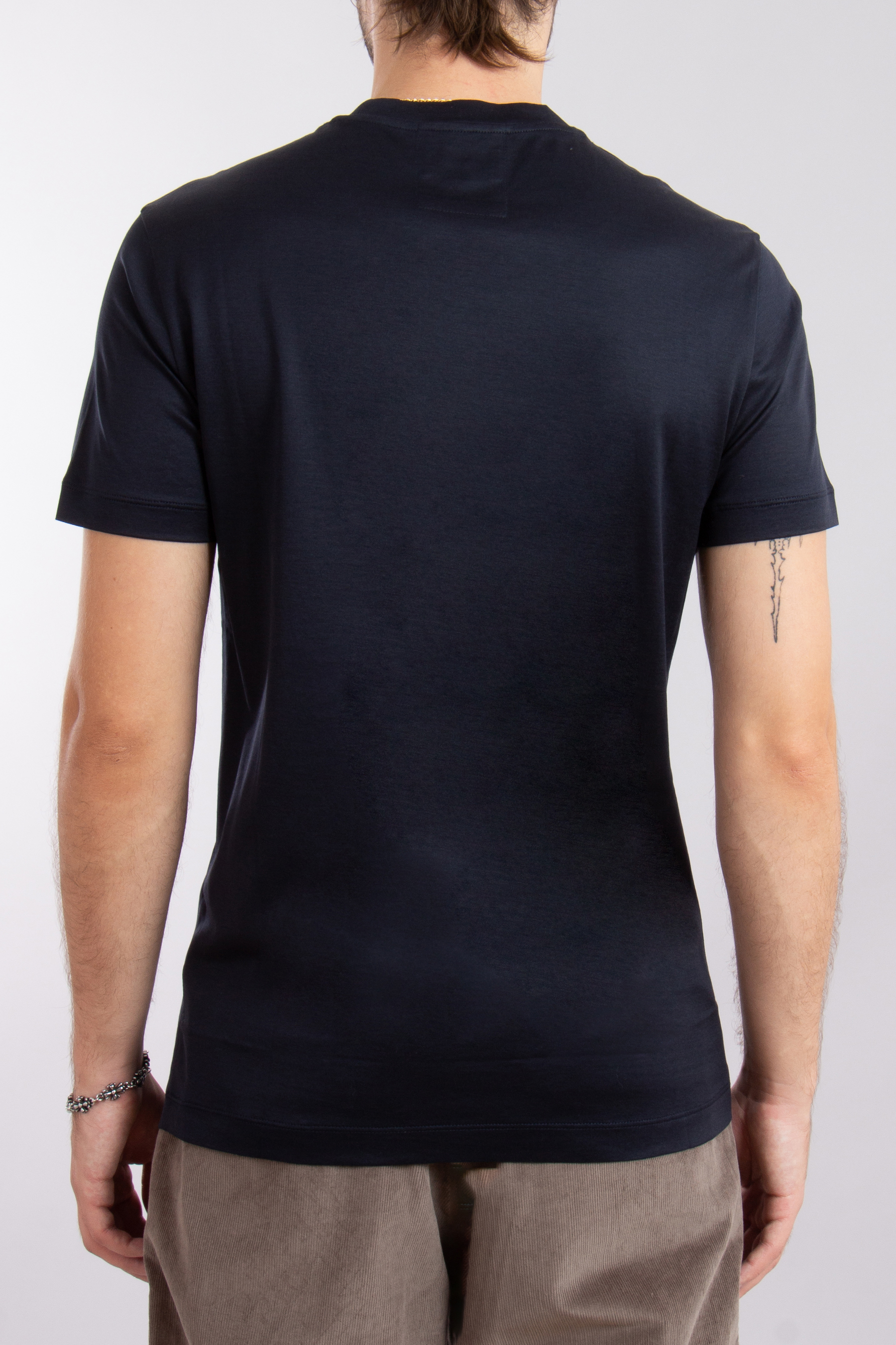 EMPORIO ARMANI Regular Fit Lyocell-Cotton Jersey T-Shirt