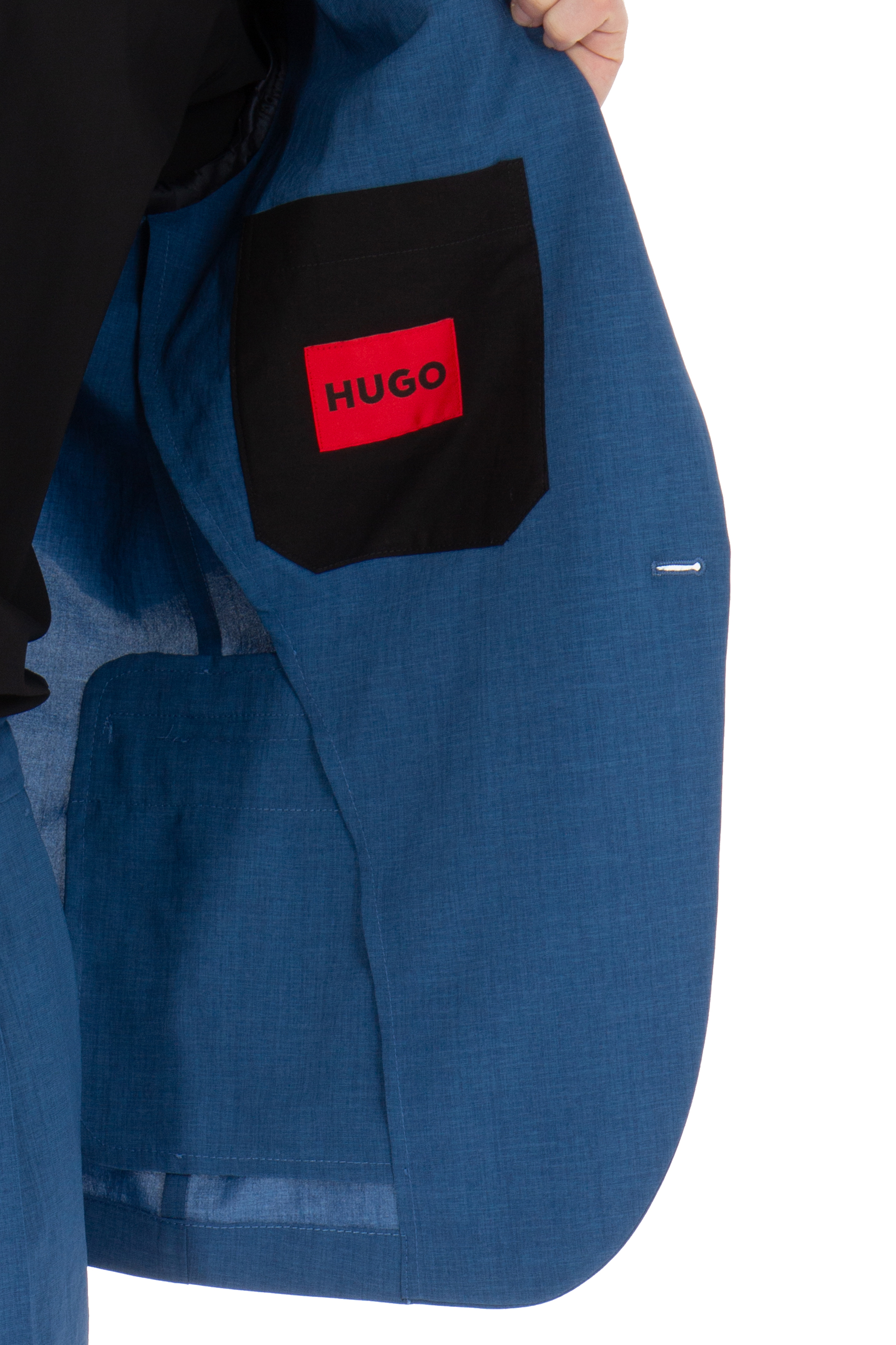 HUGO Modern-Fit Linen Optic Jacket Kris HUGO Modern-Fit Linen Optic Jacket Kris