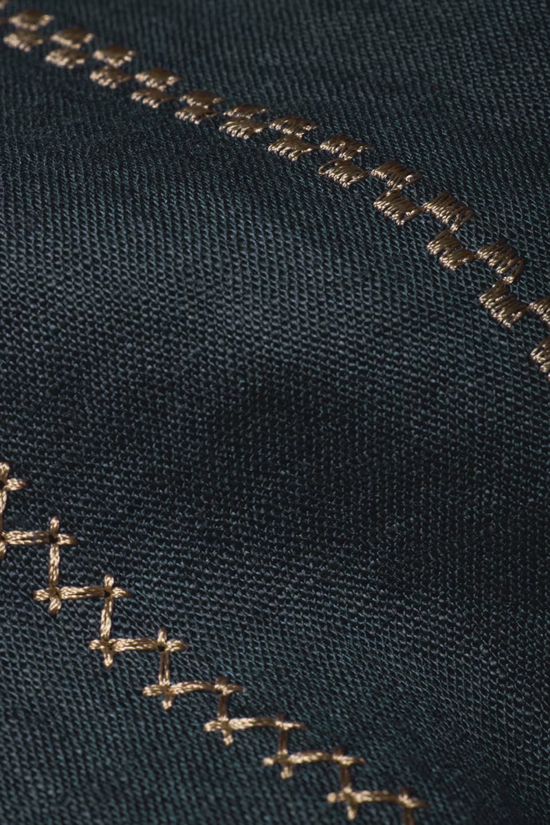 PAUL SMITH Casual-Fit Piece-Dyed Navy Shirt with Embroidery