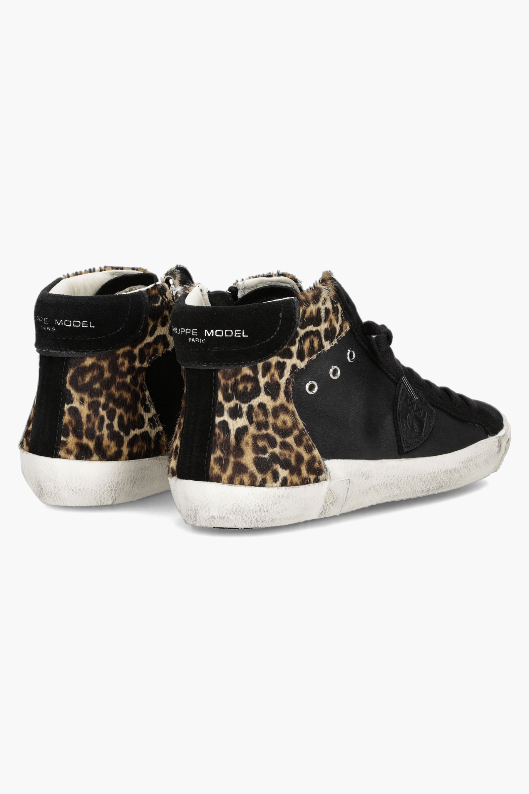 PHILIPPE MODEL Leo Pony Fur & Leather Prsx High Bekleidung, Schuhwerk, Schuh, Sneaker, Wildleder