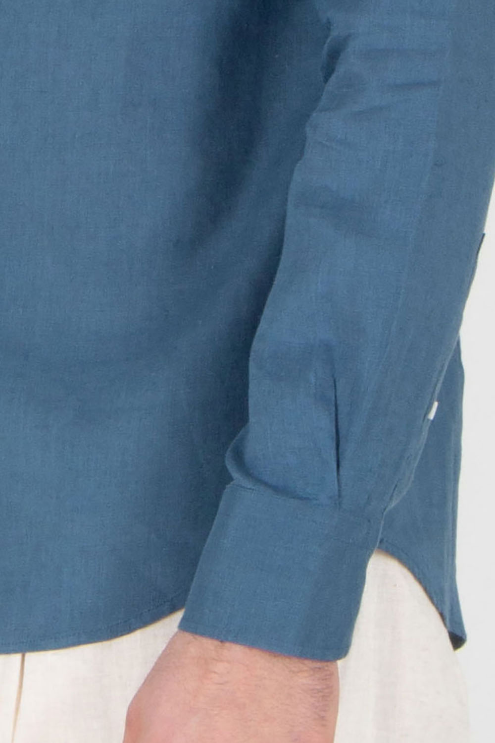AURÉLIEN Slim Fit Linen Shirt Seaside