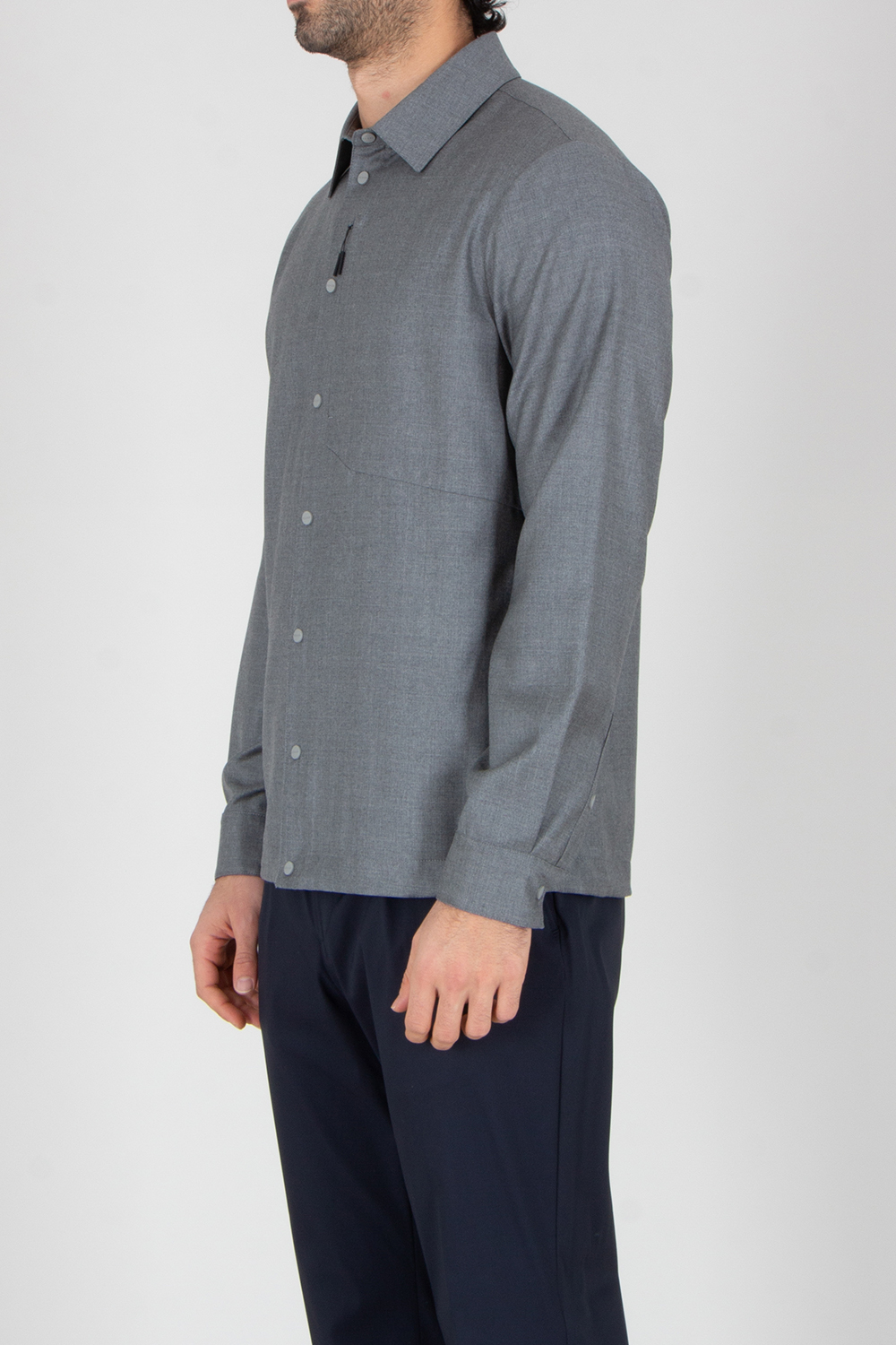 SEASE Regular Fit Virgin Wool New Gate Shirt